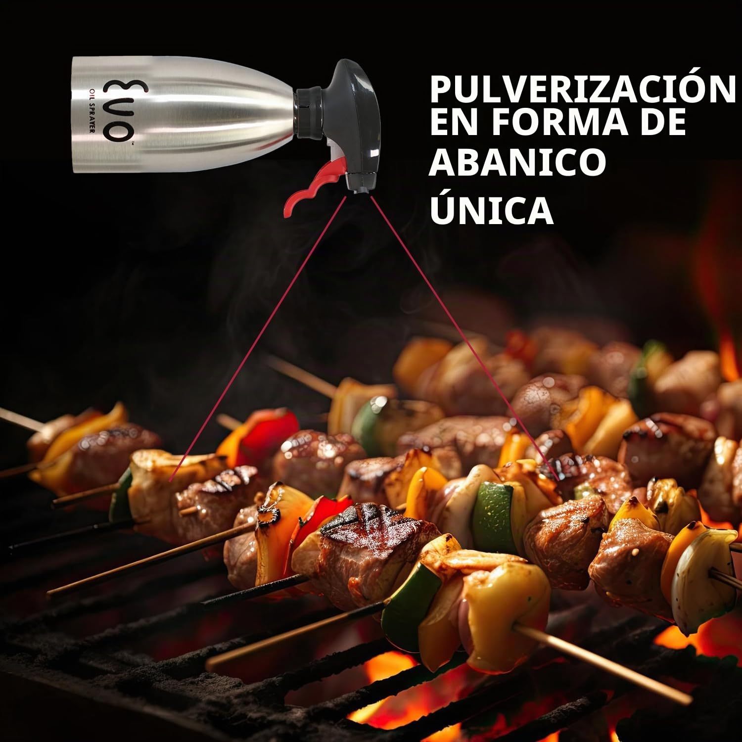 Harold Import Company Evo cocina parrilla disparador de oliva y aceite de cocina rellenable non-aerosol 18/8 acero inoxidable pulverizador botella, 16 oz