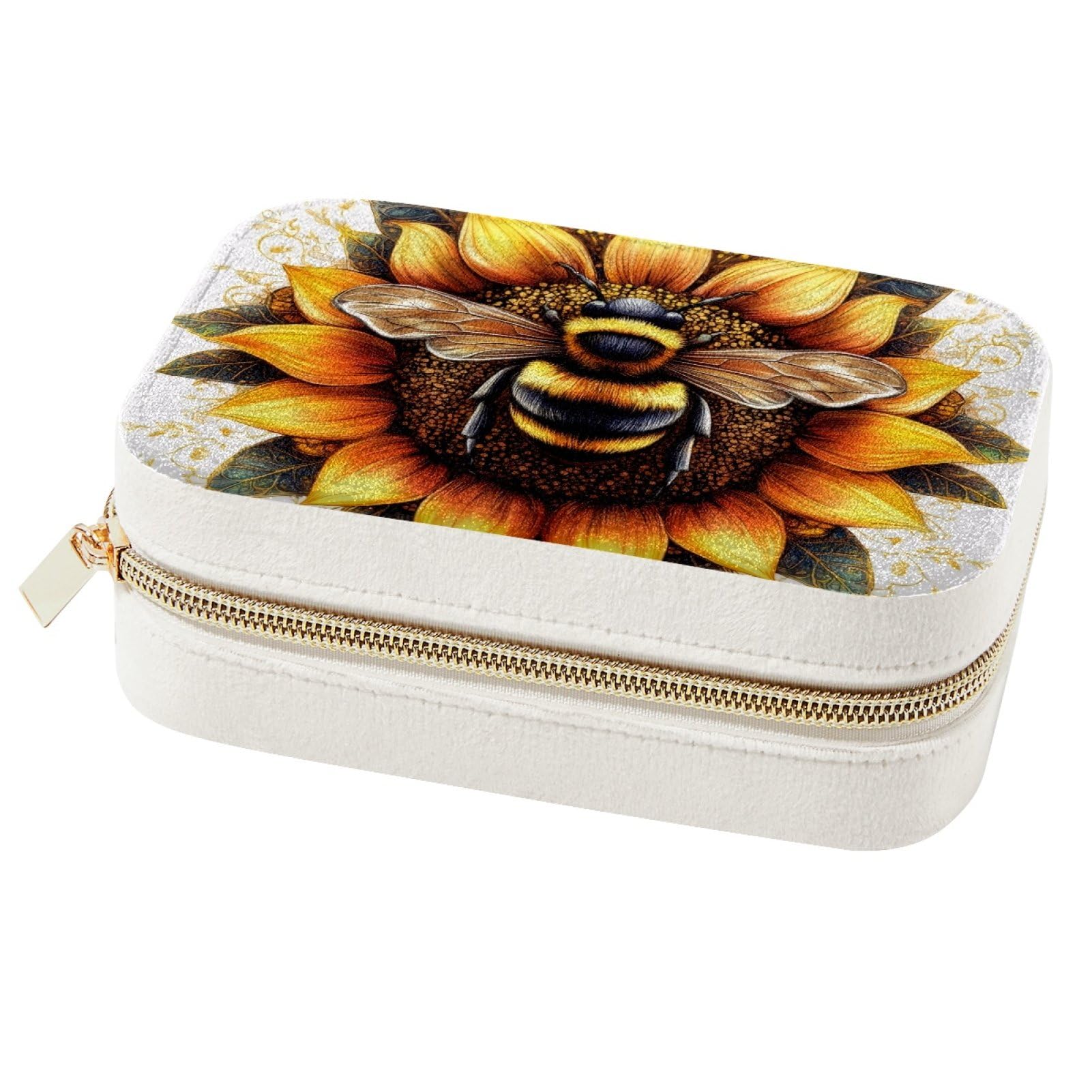 Organiseur de bijoux de voyage tournesols pour vos week-ends