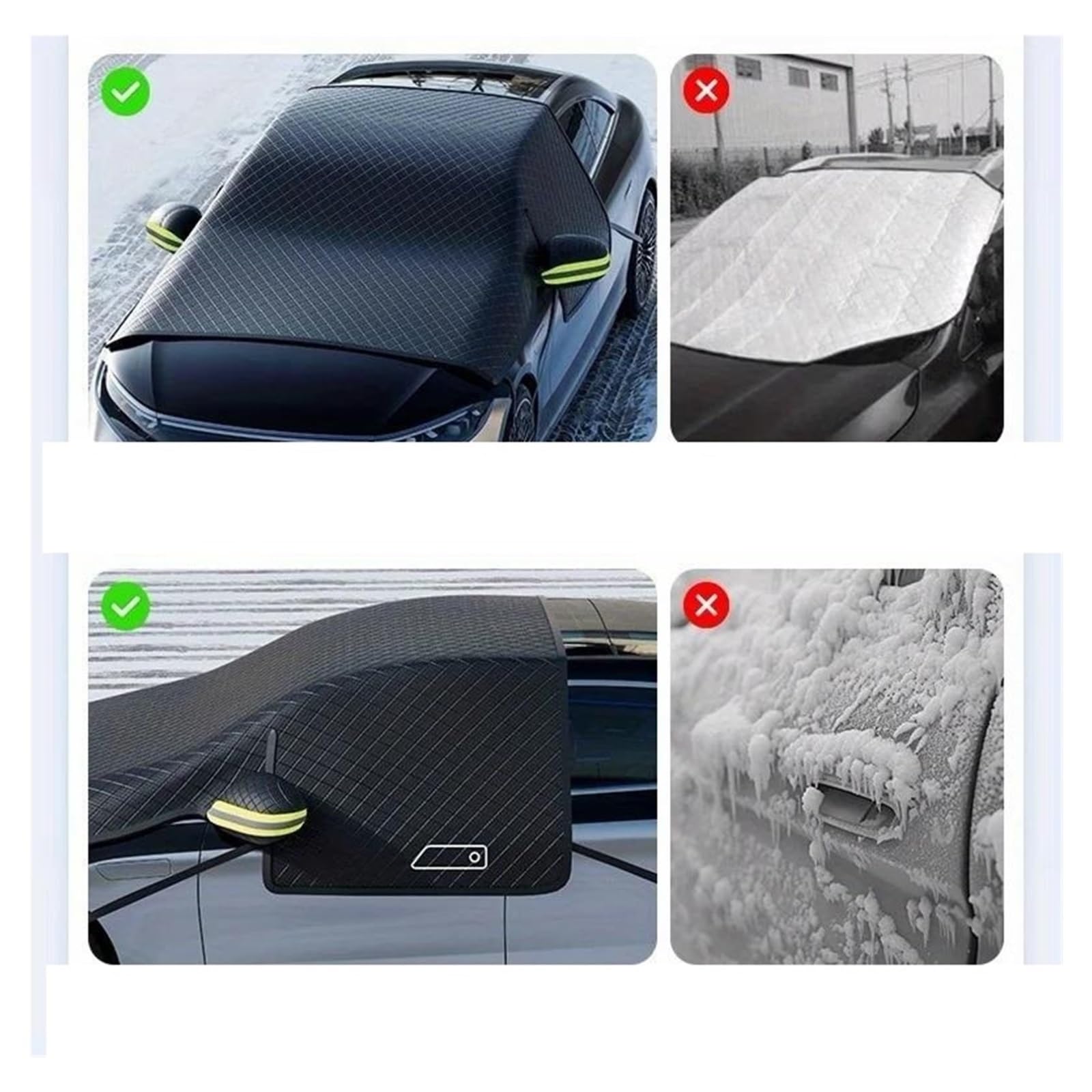 Copinverno Ertura per Parabrezza Auto Parasole Invernale per Auto a Prova di Neve e paraneve, esteso e Ispessito per, per Parabrezza Anteriore, Copertura, Protezione per Veicoli
