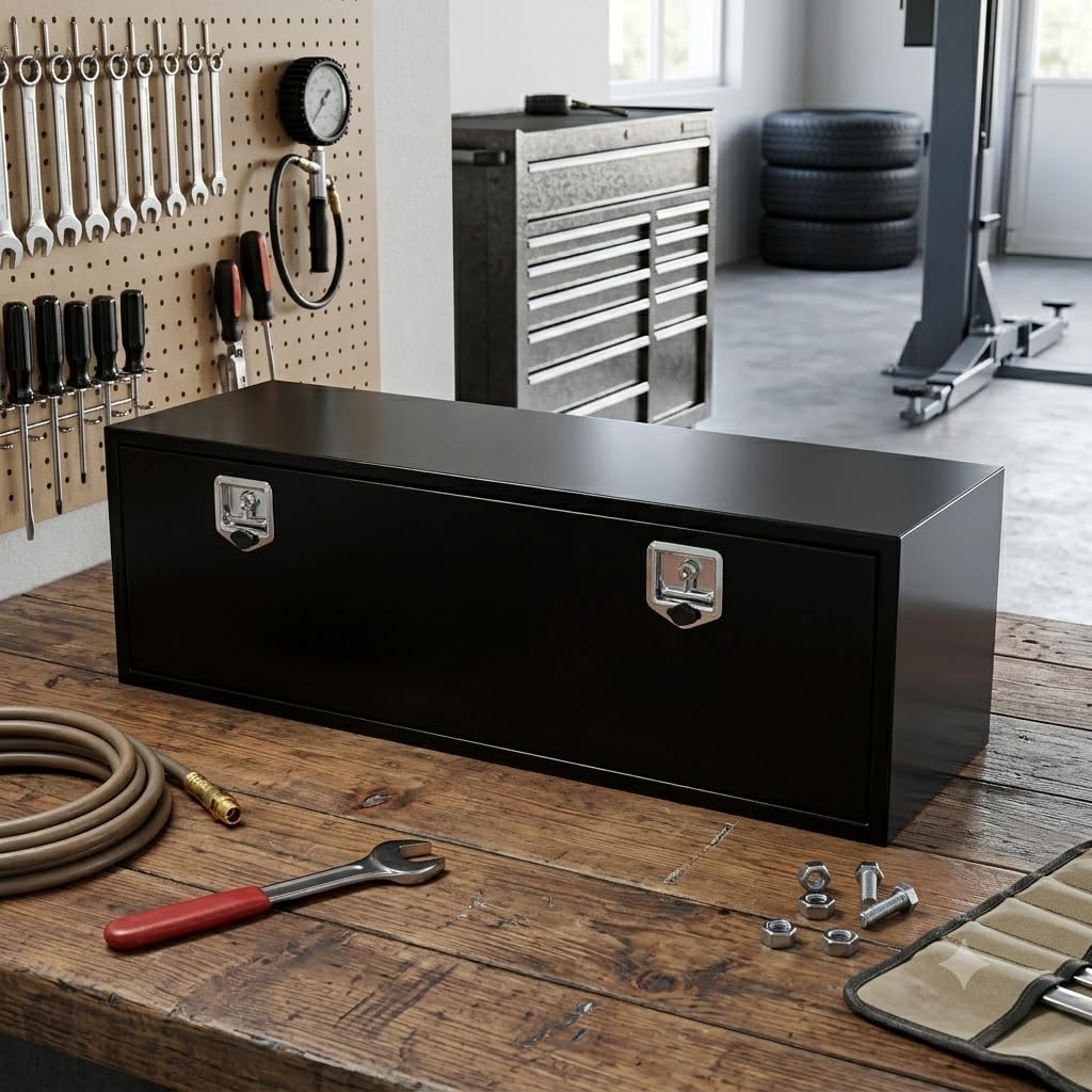 60"X18"X18" Steel Underbody Truck Tool Box with T-Lock and Keys