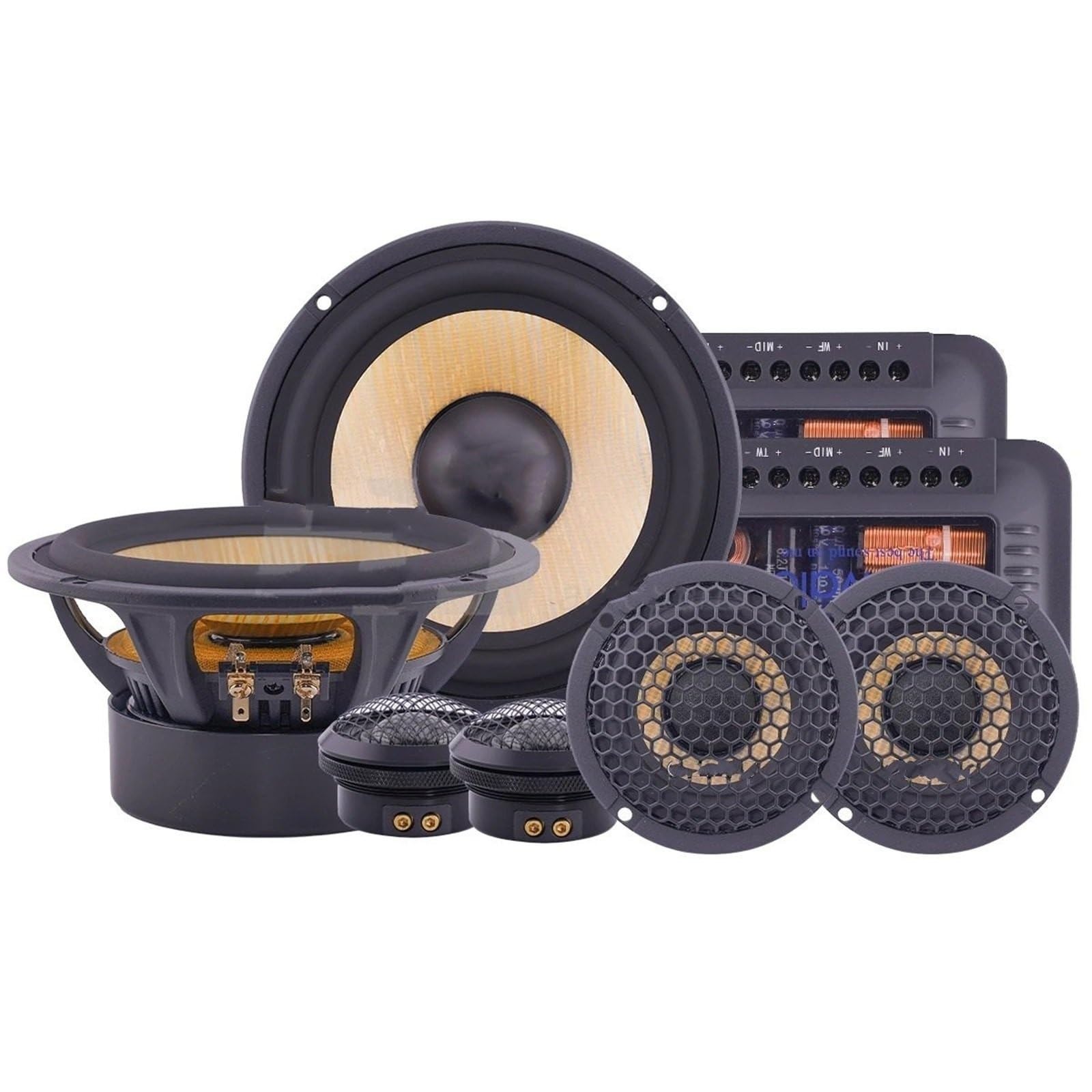 Audio para Coche Tweeters para Coche 1 Kit de Sistema de Sonido para automóvil de 6,5 Pulgadas, Tweeter, Rango Medio, Graves, frecuencia Completa