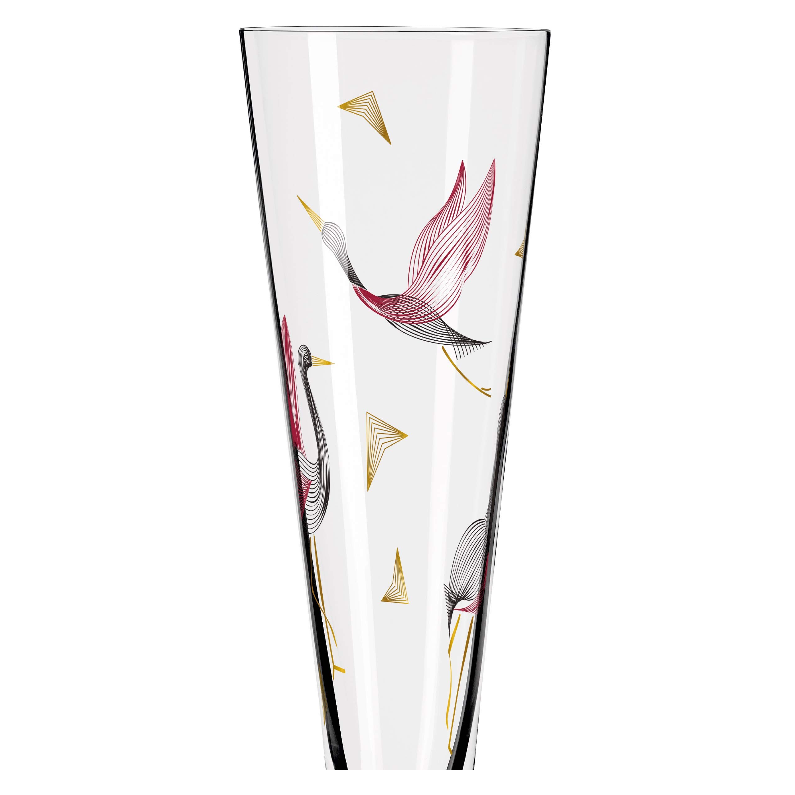 Ritzenhoff 1071015 Bicchiere da champagne 200 ml - Serie Goldnacht No. 15 - Nobile pezzo di design con oro vero - Made in Germany