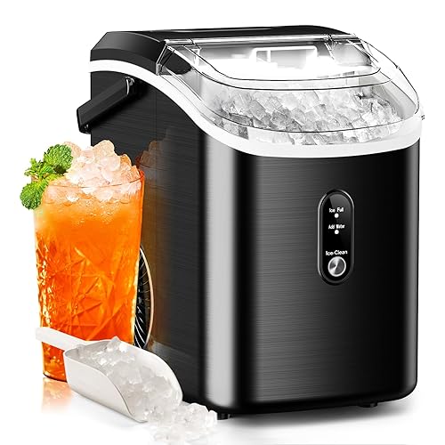 Nugget Ice Maker Countertop, 35.5Lbs/24Hrs Chewable Sonic Ice Machine with