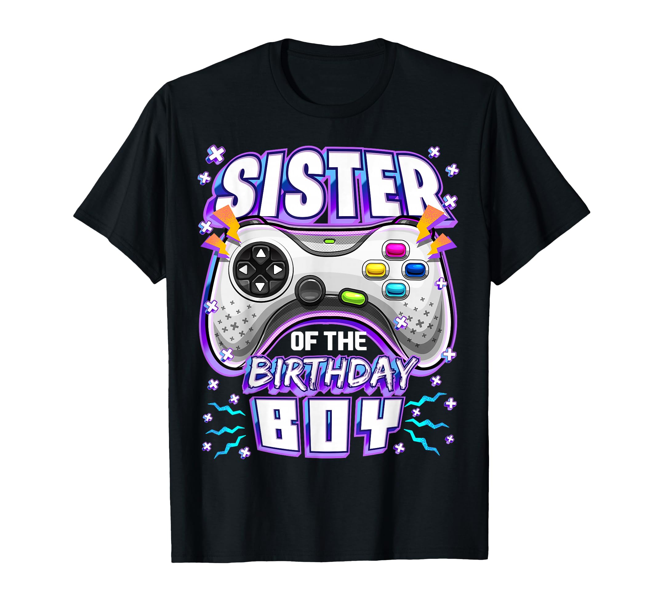Sister of the Birthday Boy Matching Video Gamer Party T-Shirt