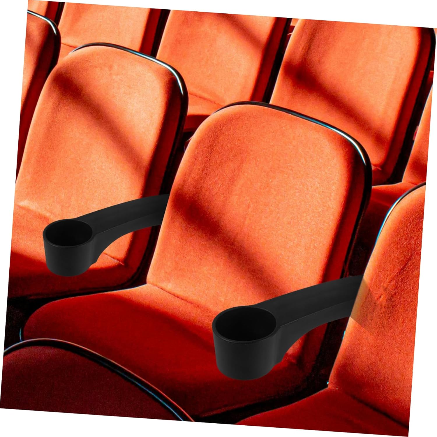 Theater Chair Arm Rest with Cup Holder Universal Replacement Armrest for Desk and Office Chairs Sturdy Plastic Arm Pad for Comfortable Support