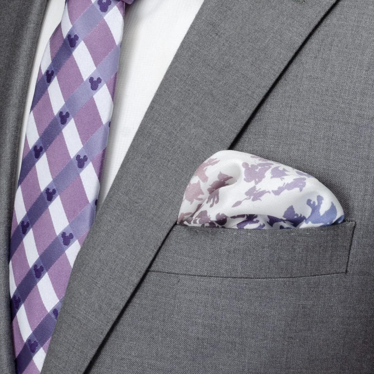 D100 Disney Iridescent White Pocket Square