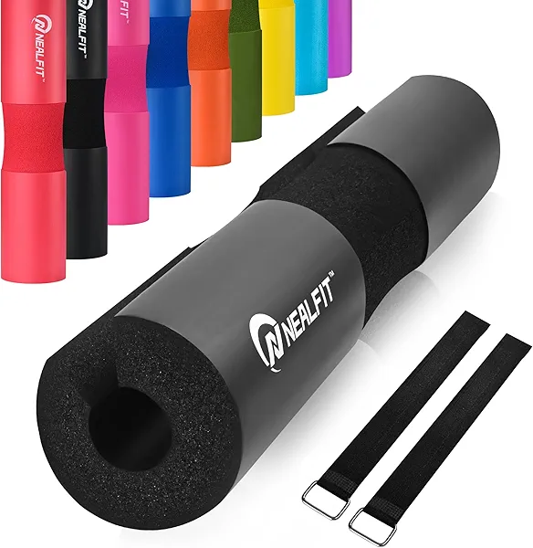 NEALFIT Barbell Pad Squat Pad for Squats—Squat Bar Pad—Great for Weightlifting,Lunges and Hip Thrusts—Foam Sponge Pad—Fit Standard and Olympic Bars Perfectly