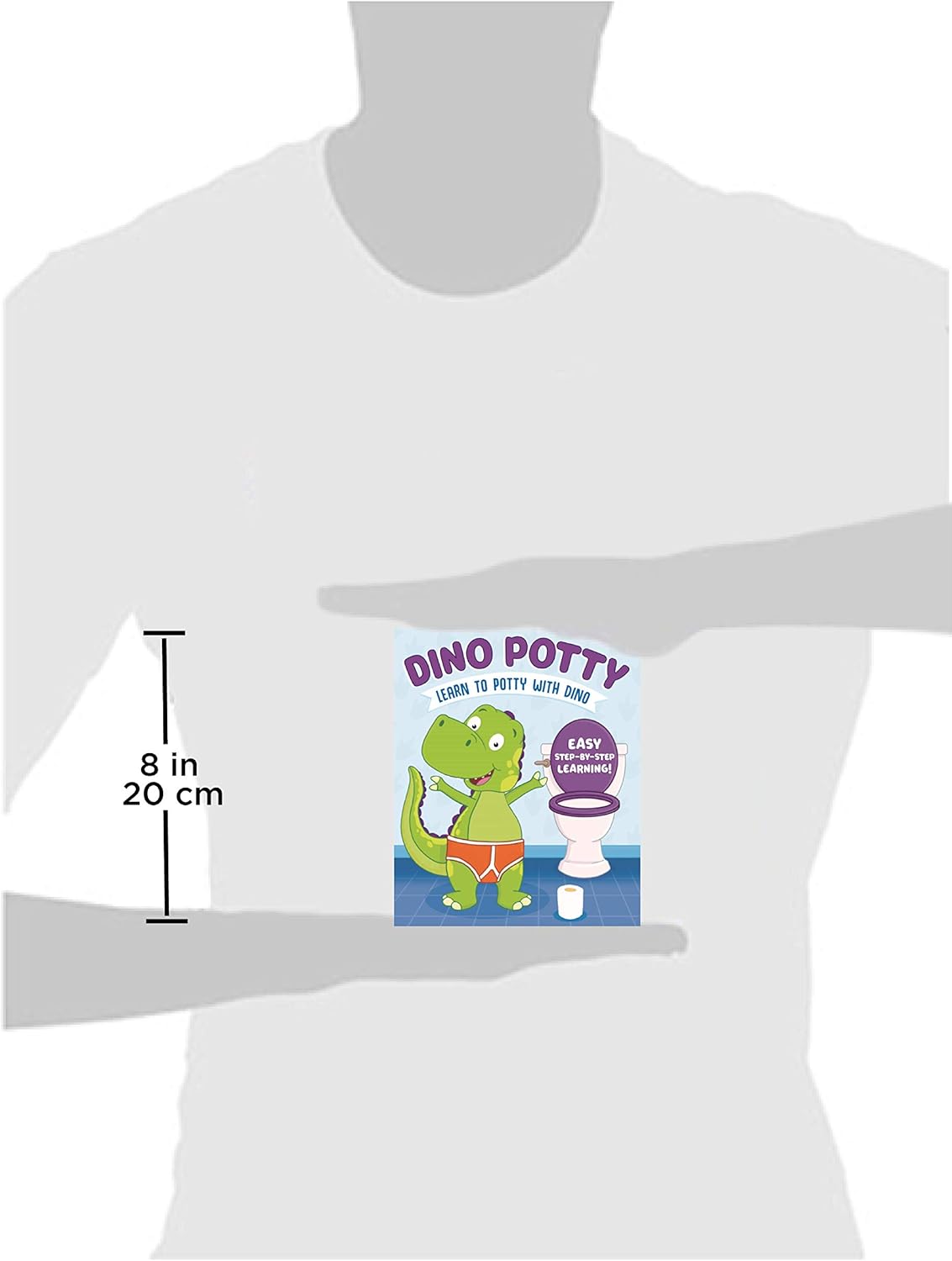 Little2Big 81SLOW 000 Toilet Seat with Built-In Potty Training Seat & Dino Potty-Engaging Illustrations and Fun
