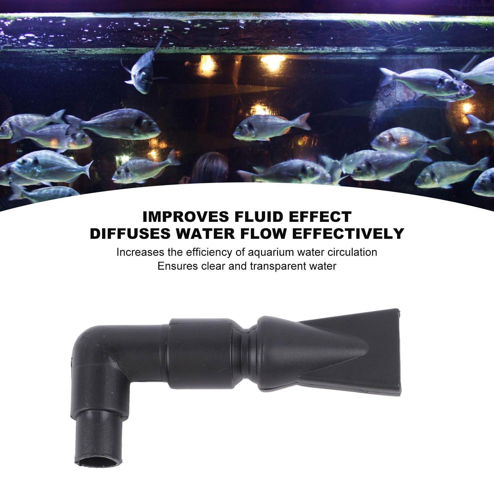 Generic Aquarium Pump Duckbill Nozzle Rotatable Elbow Water Return Outlet Nozzle for Home Fish (3/8)