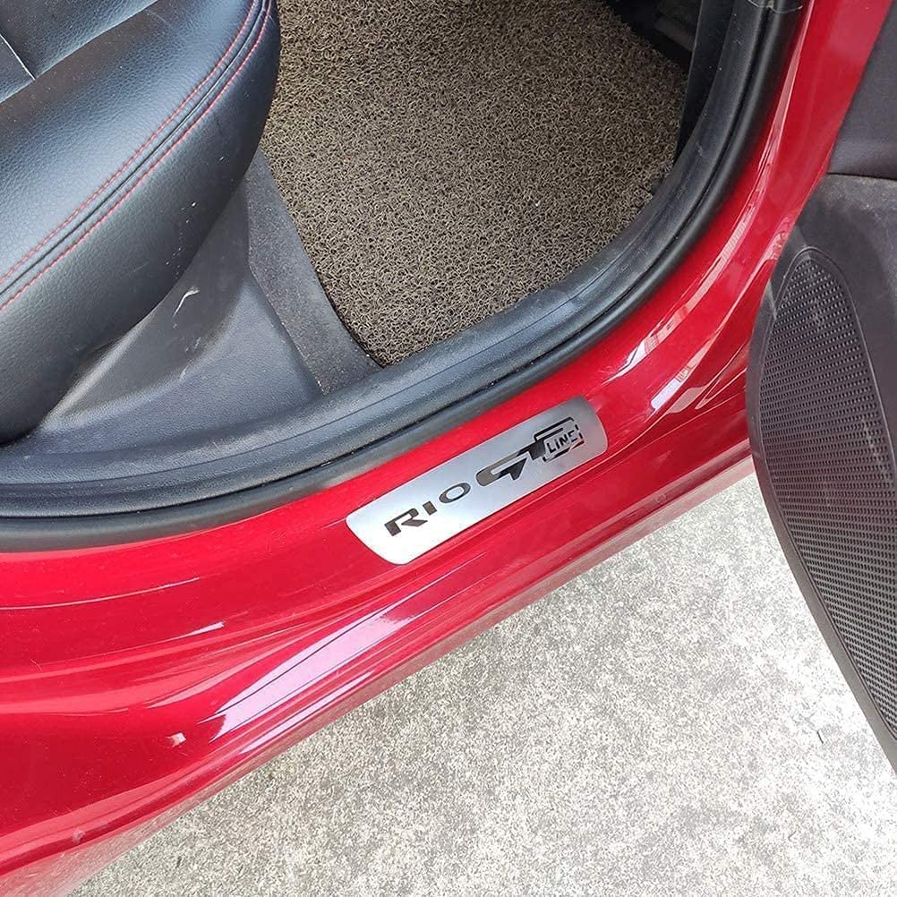 YINTMI 4x Türschwellenschutz Für KIA - Carbon Optik X-Line Willkommenspedal