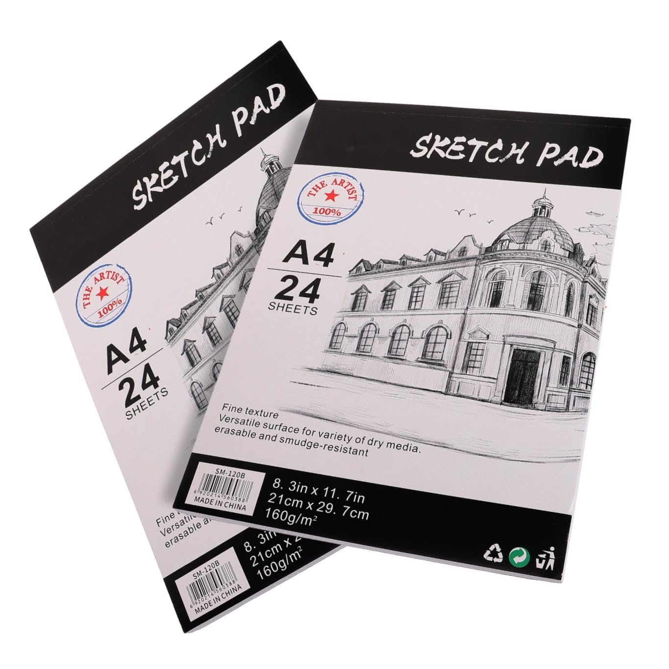STOBOK 2stücke Professioneller Zeichenblock Skizzenbuch Dickes Papier Marker Geeignet Robuste Qualität Kreatives Schreiben Reisebericht Ideensammlung Geschenkidee Zufälliger Stil