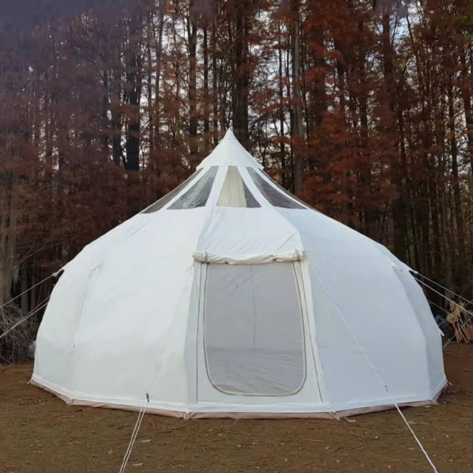 SXFYHXY 4m Star Gazer Bell Tent Large Glamping Tent Yurt Tent 4 Season  Waterproof Cotton Canvas