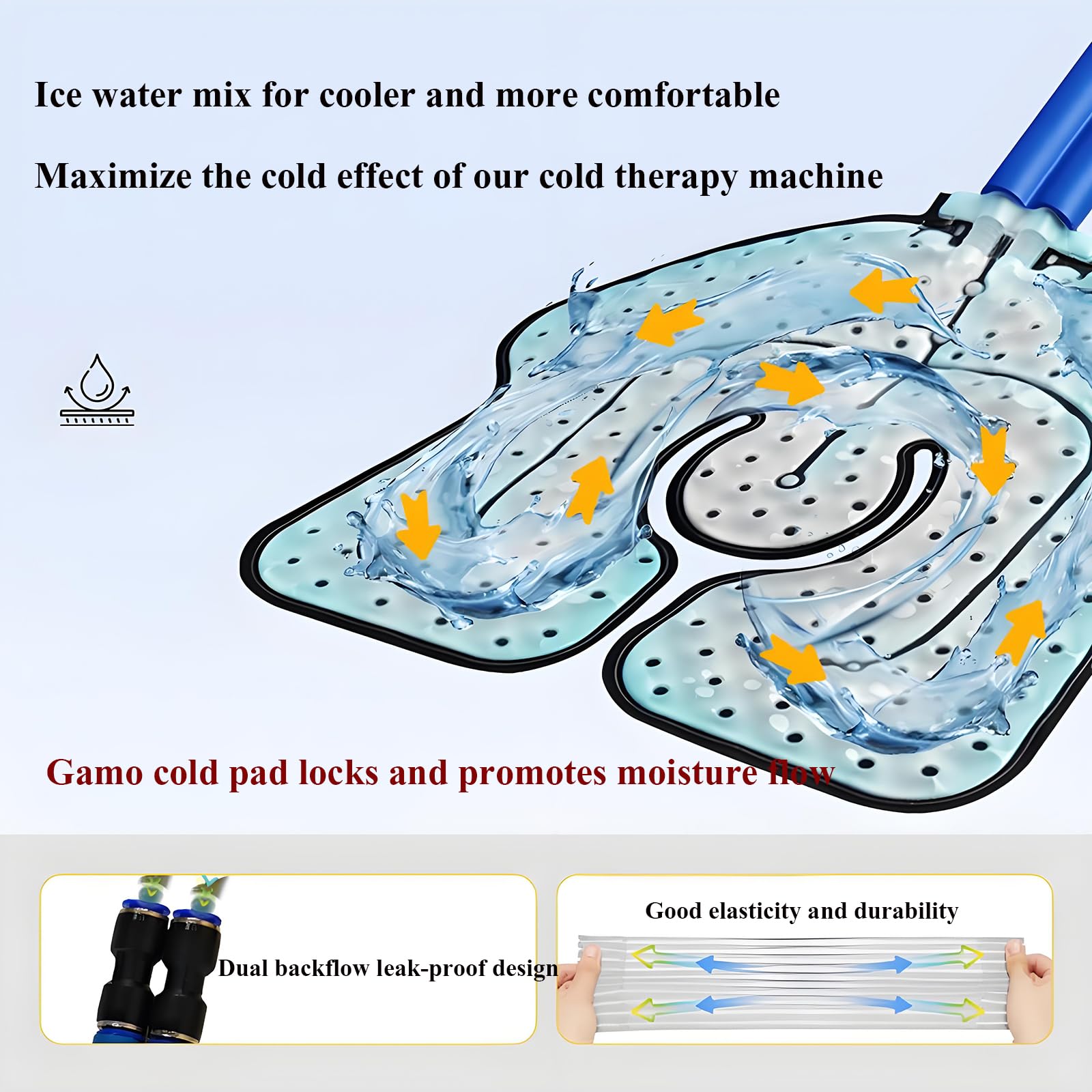 Máquina Terapia Frío, Sistema Crioterapia 9.5L con Bomba, Control Flujo Agua Ajustable Y Modo Circulación, Tiempo 10-30min, Sin Goteo, para Decir Adiós Al Dolor Y Hinchazón, Antiinflamatorio