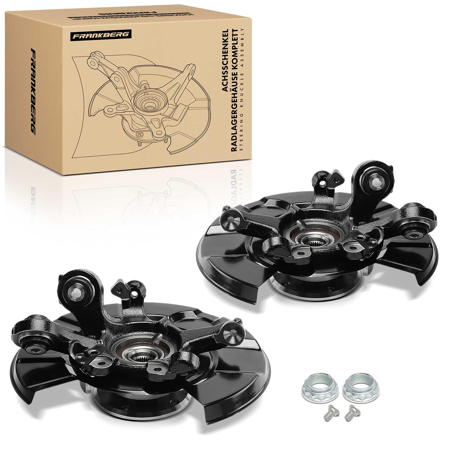 Frankberg 2x Achsschenkel komplett Hinten Links Rechts Kompatibel mit 1er E81 1er E81 E87 E88 1er E88 E82 3er E90 3er E90 E93 E92 3er Touring E91 Replace# 33416760058