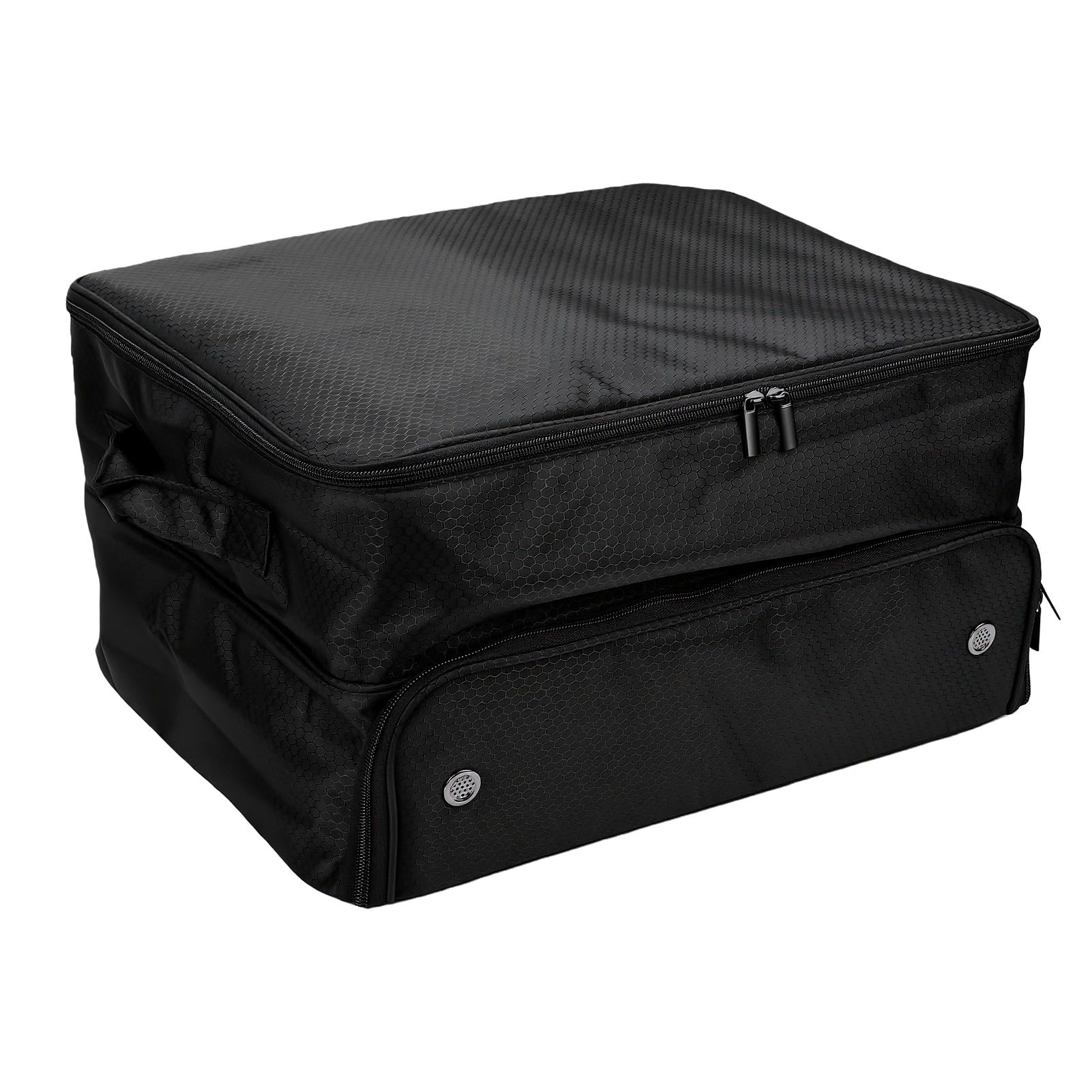 SIXRUN Almacenamiento para Maletero de Coche, Organizador de Tela Oxford 600D con Divisores Extraíbles, Respaldo de PVC, Compartimentos Dobles para Zapatos y Equipo Deportivo, 43 X 34 X 24 Cm para