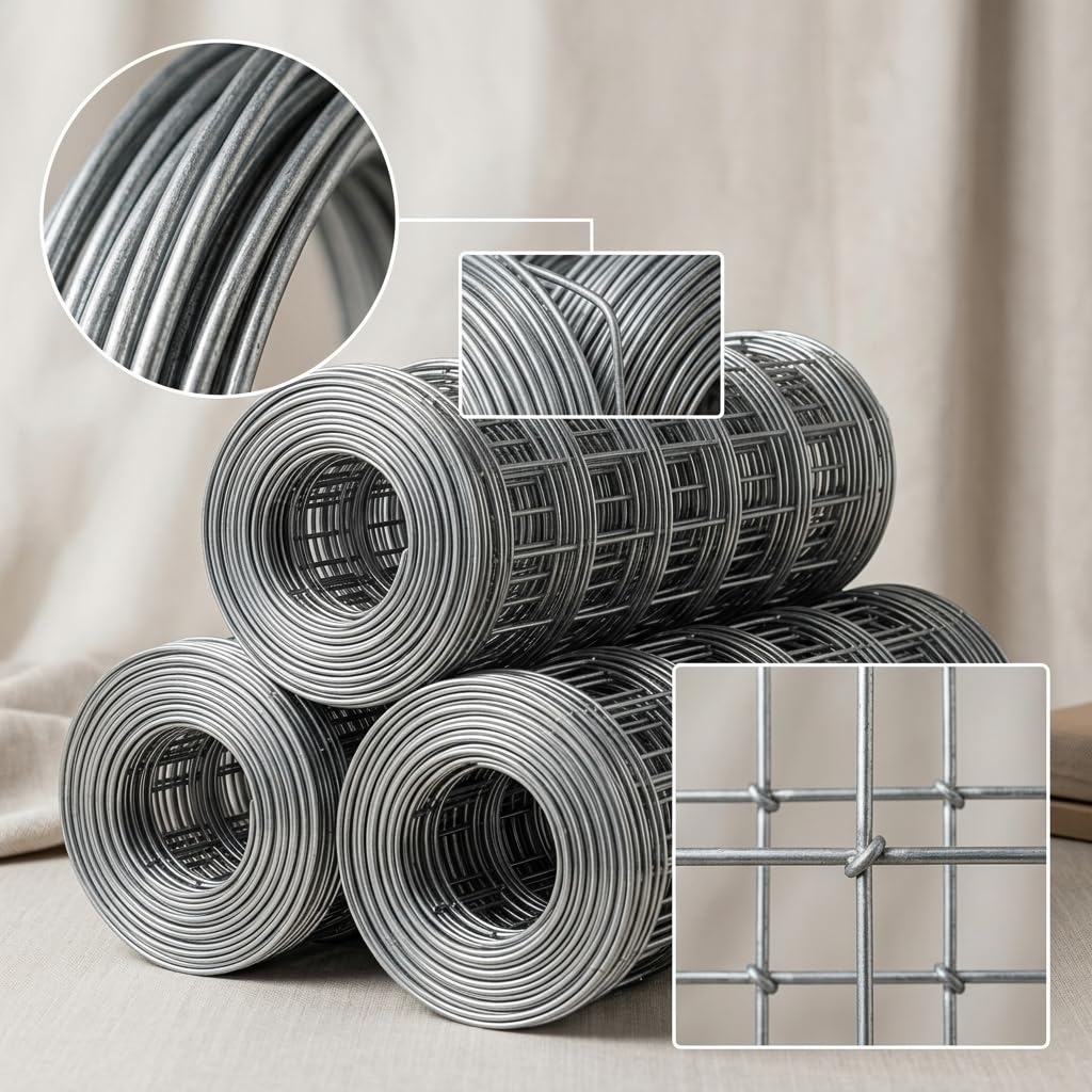 Malla Ganadera Anudada, Acero Bajo Carbono Plastificado, Cerca Alta Resistencia, 1.0 * 50m