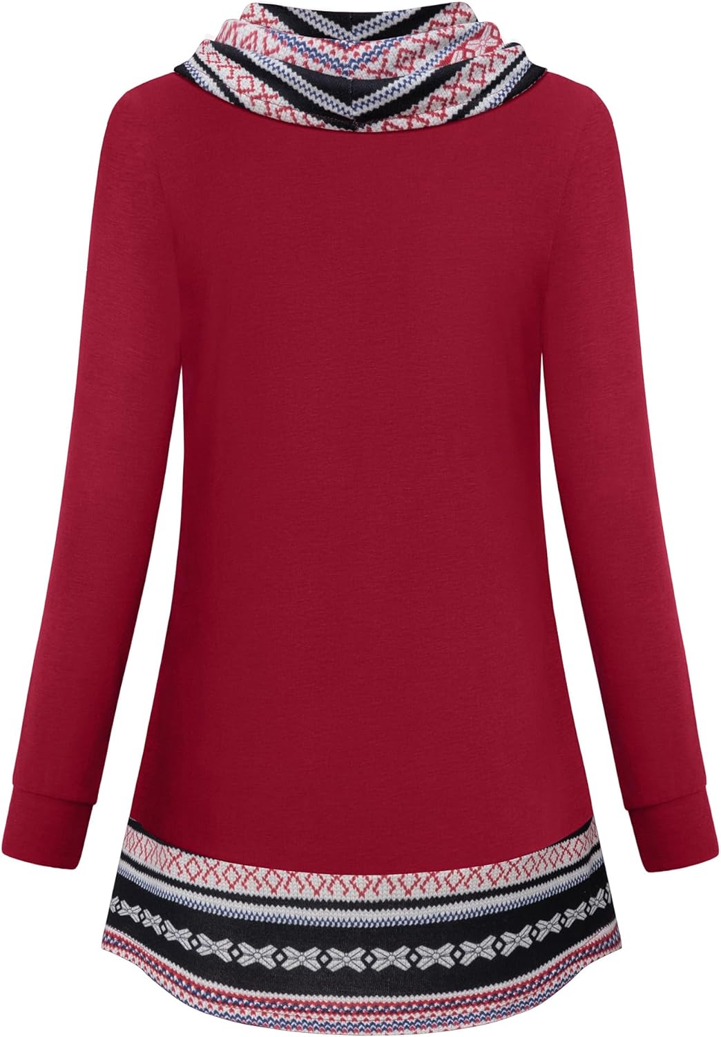 VALOLIA Womens Cowl Neck Long Sleeve Tunic Tops Button Casual Loose Shirts