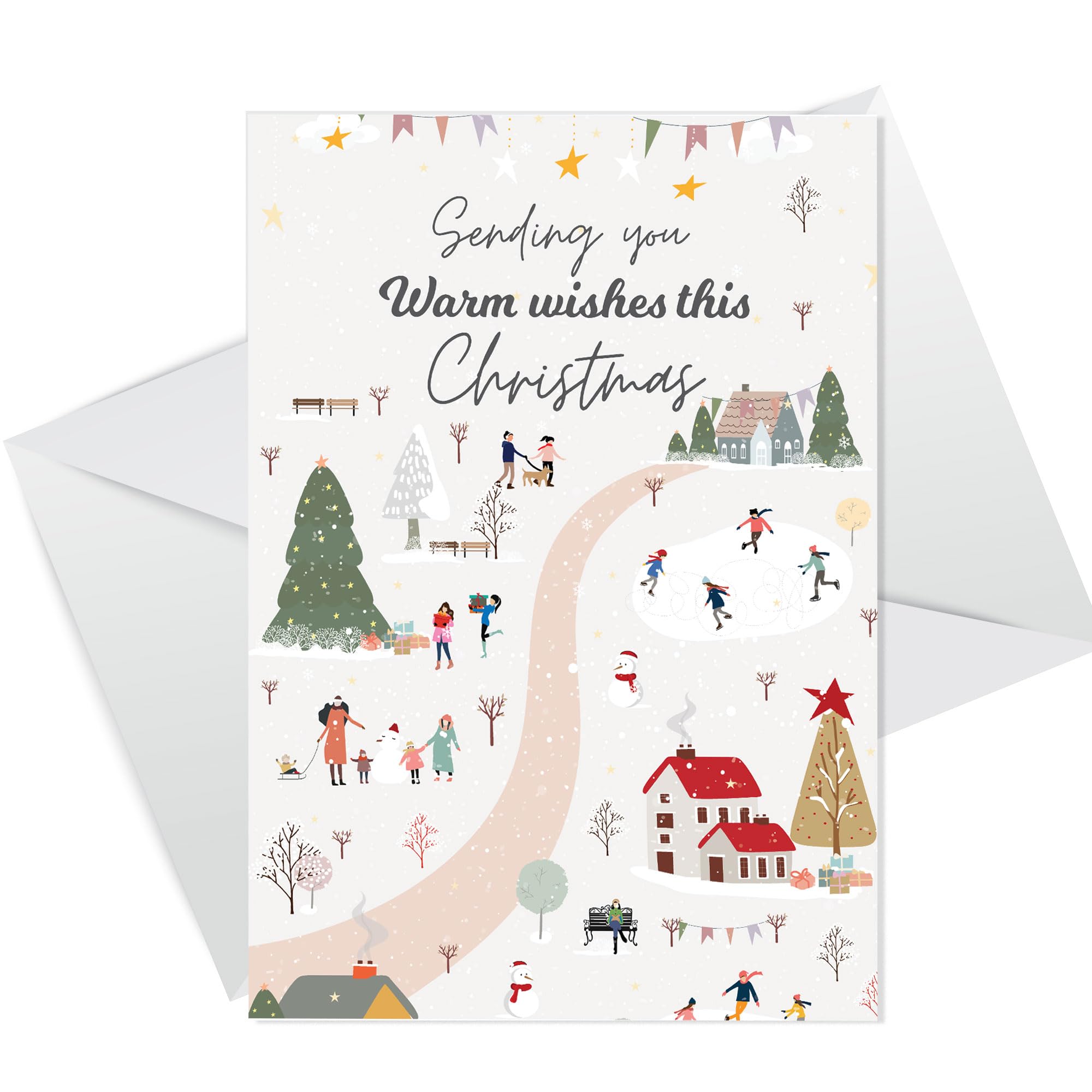 RED OCEAN Cute Christmas Cards For Family Friends Neighbours Teachers Mum Dad Nan Grandad Cards For Him Her