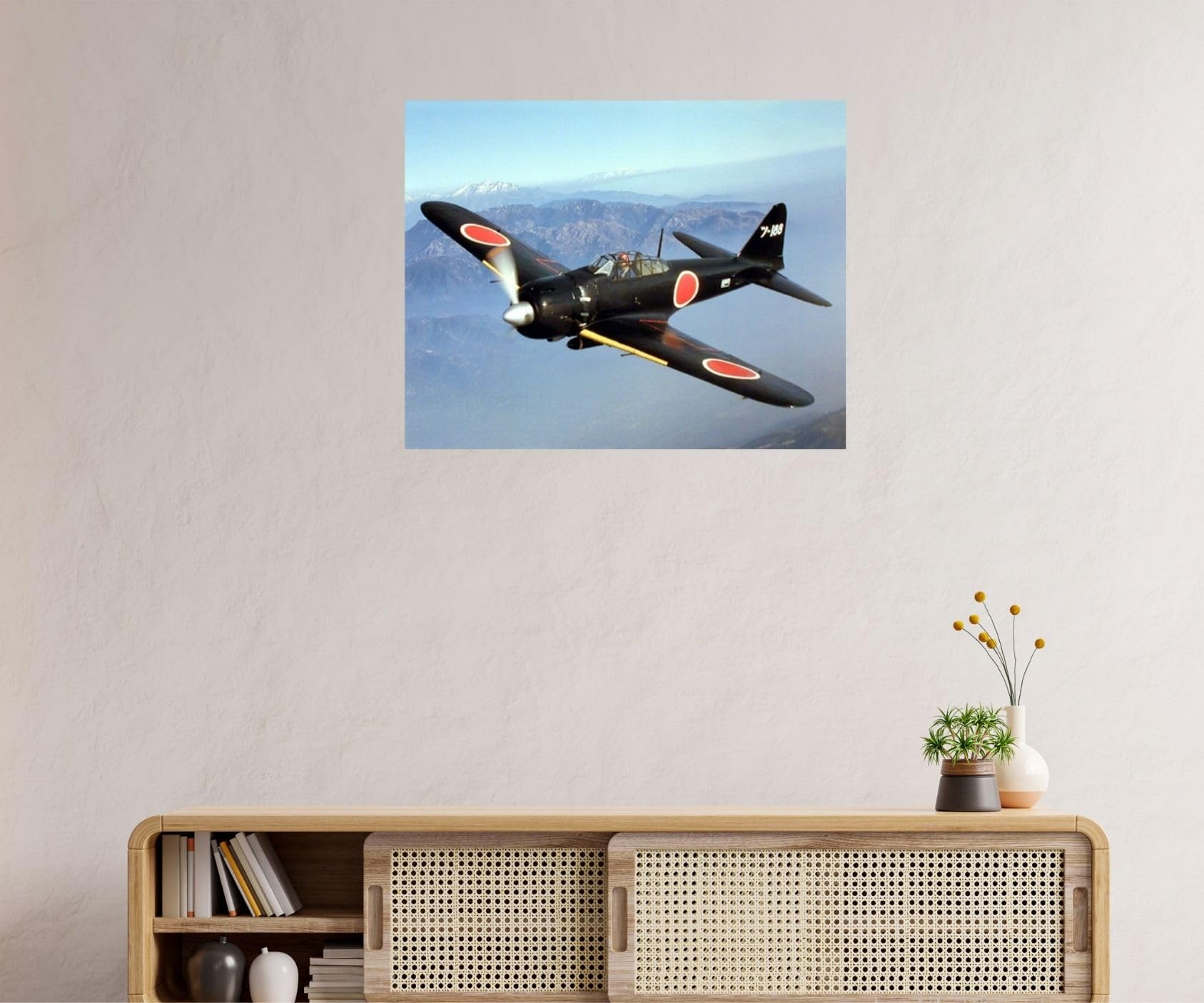 Aviation Wall Decor Japanese Zero A6M Zero WWII Vintage Art Print