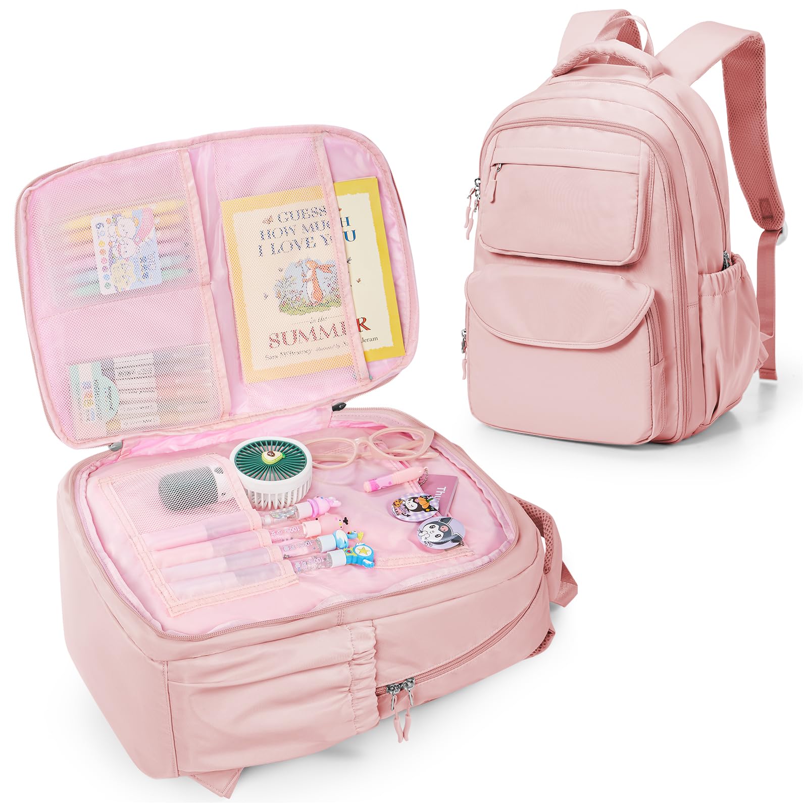 sikazan Rucksack für die Schule, Schulrucksack Teenager Schwarz Mädchen Jungen, Schultasche Damen, Casual Daypacks, School Backpack, School Bag, Schul Tasche, Schulrucksäcke, Schultaschen
