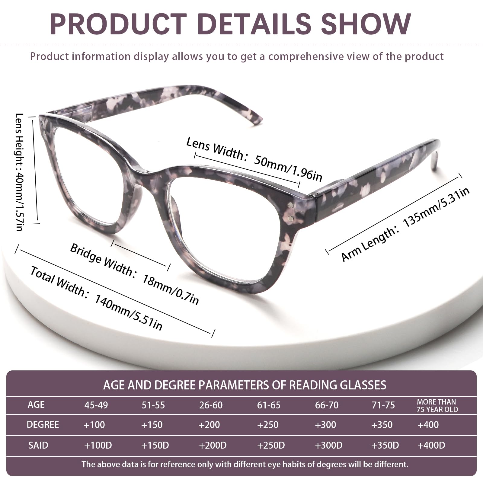 COJWIS Multifocus Progressive Reading Glasses for Women - 4 Pack Blue Light Blocking Computer/Book Readers With Spring Hinge(4 Mix,1.5x)