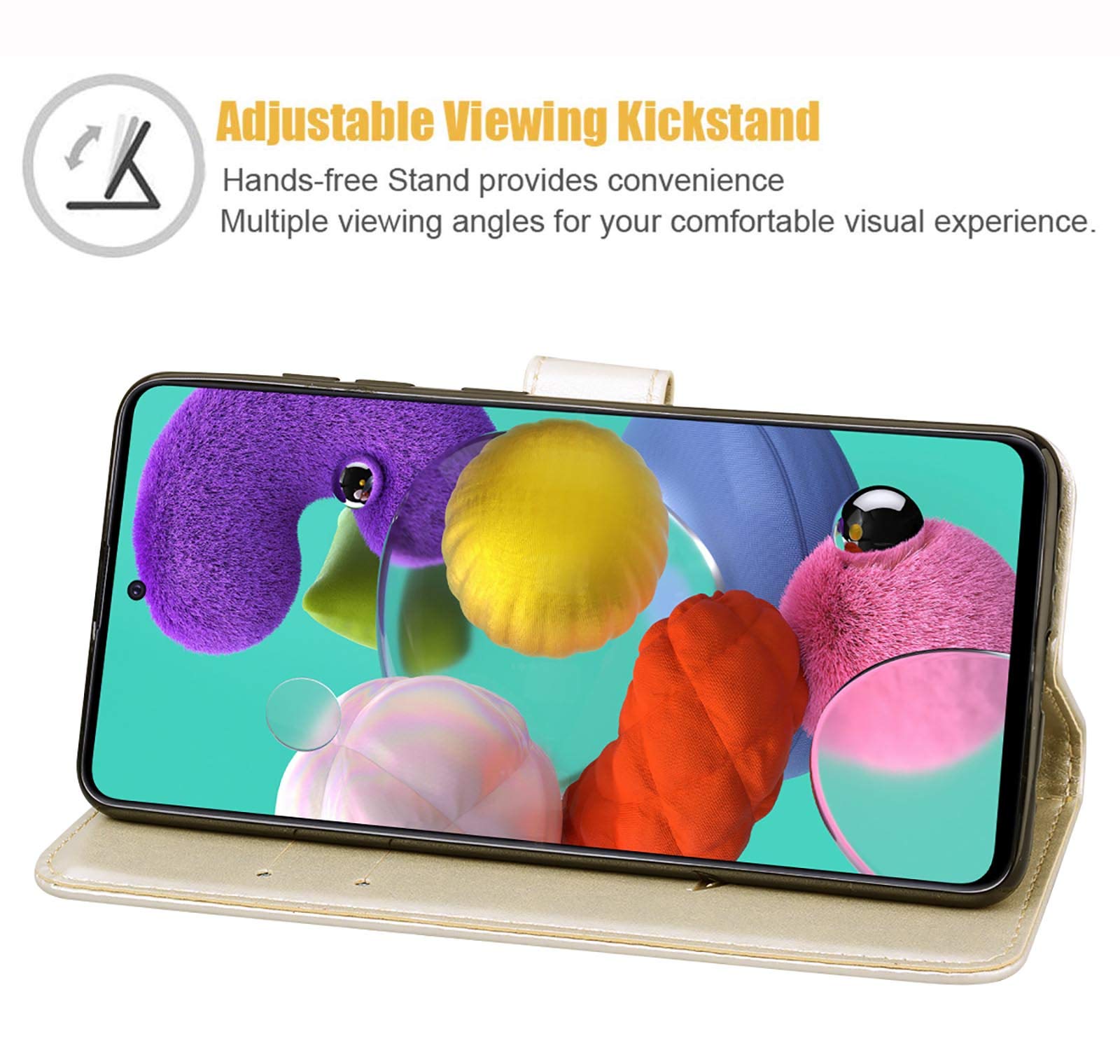 HAOYE Funda para Xiaomi Poco X5 Pro 5G, Suave PU/TPU Cuero Flip Carcasa Case Cover, Magnética en Relieve de la Rosa, Billetera con Soporte/Tapa Tarjetas. Oro Rosa