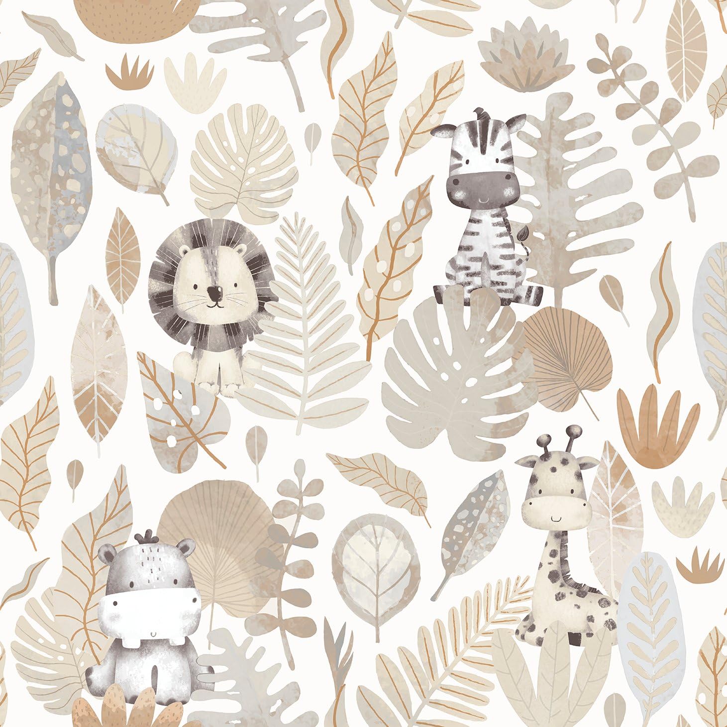 Galerie Silver 14837 Little Explorers 2 Savannah Jungle Wallpaper Roll