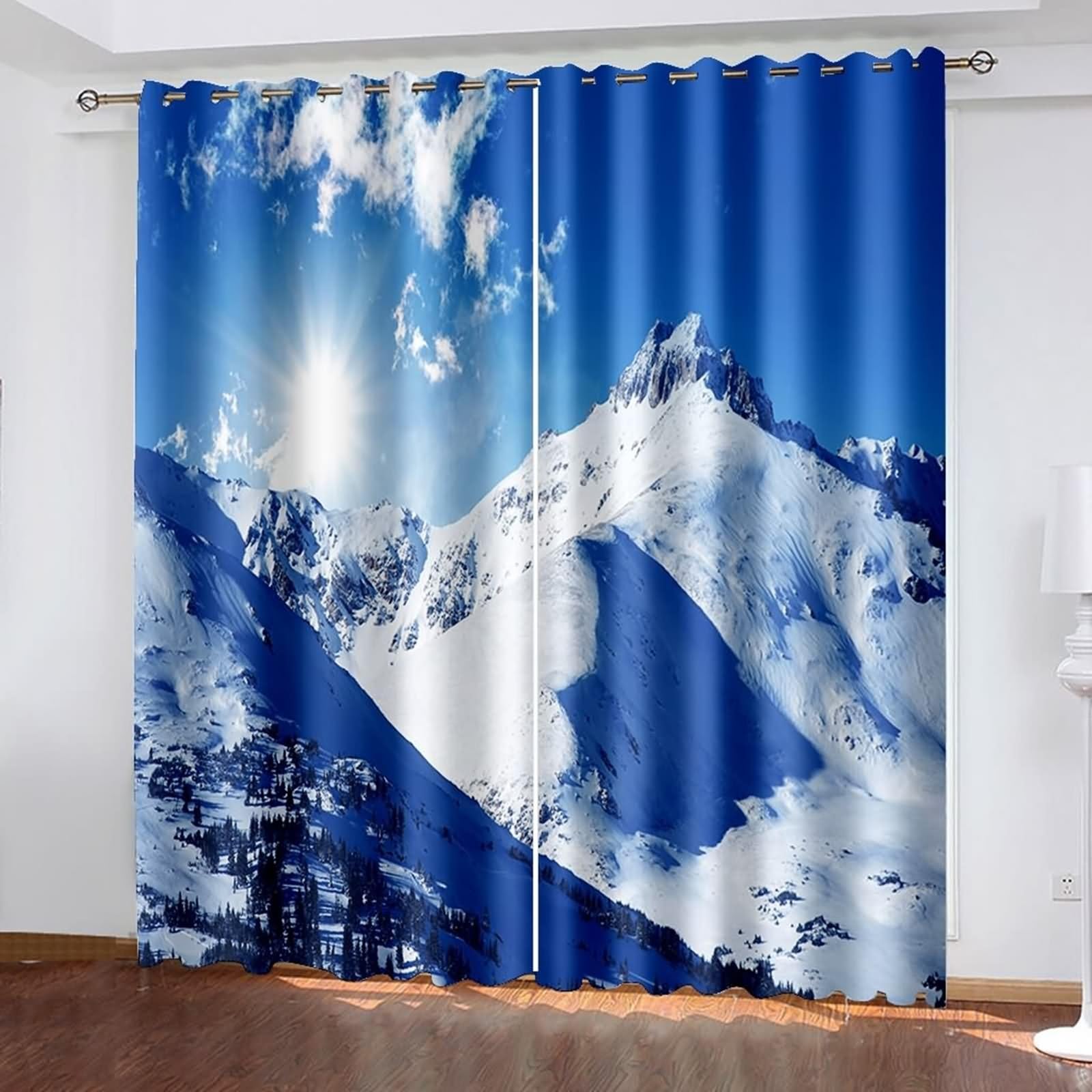 Cortina para ventana de aula estilo granja, dale un toque natural de montaña y sol a tus espacios