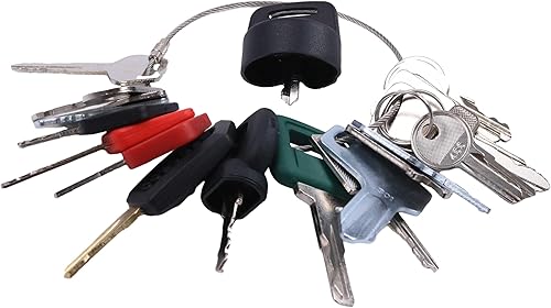 Miniatura 4 de LSSOCH 24 llaves con llavero de equipo de construcción, juego de llaves maestras compatibles con Bobcat, Genie, JLG, Komatsu, Cat, Hitachi, Yanmar,