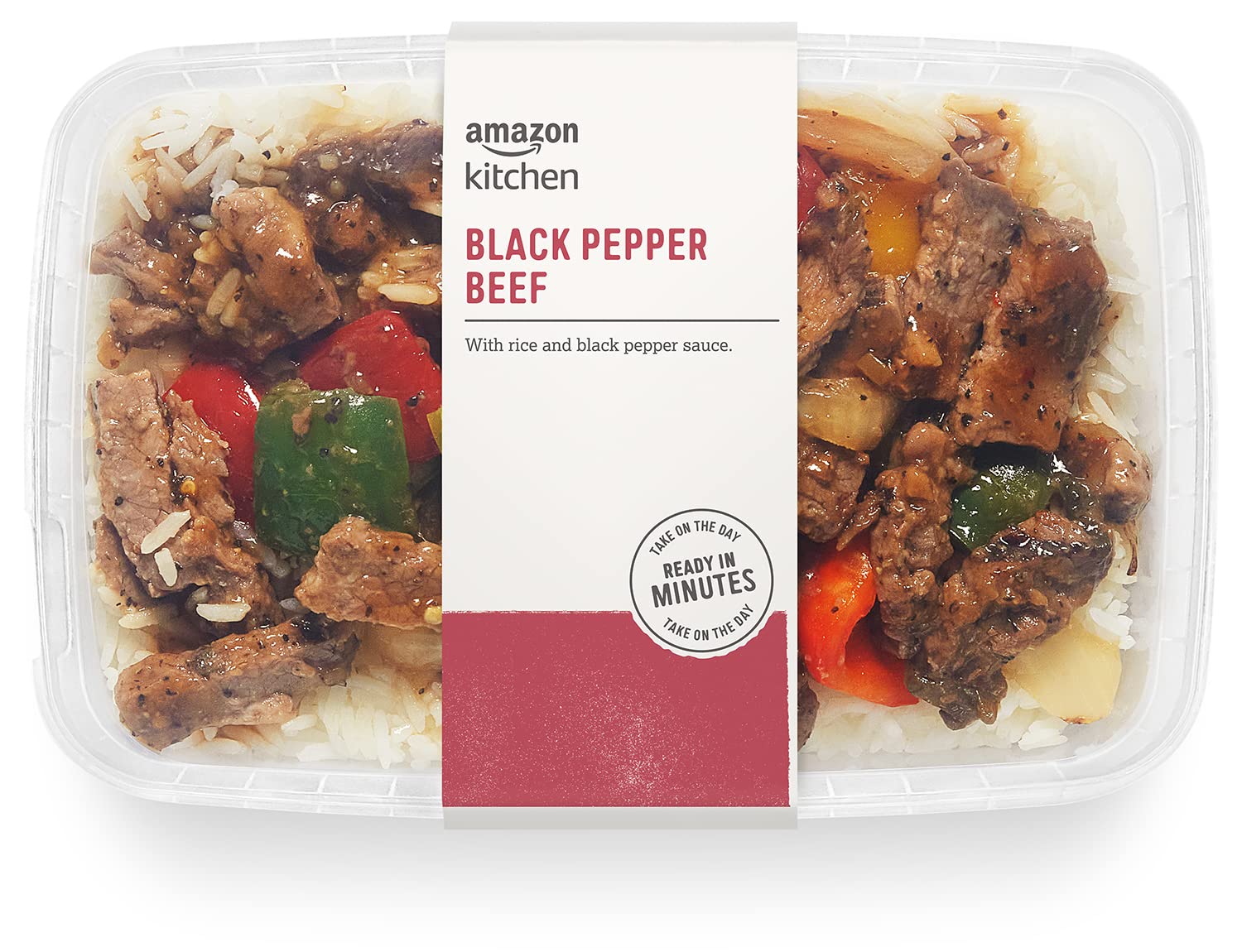 Amazon Kitchen, Black Pepper Beef, Single Serve Meal, 12 Oz