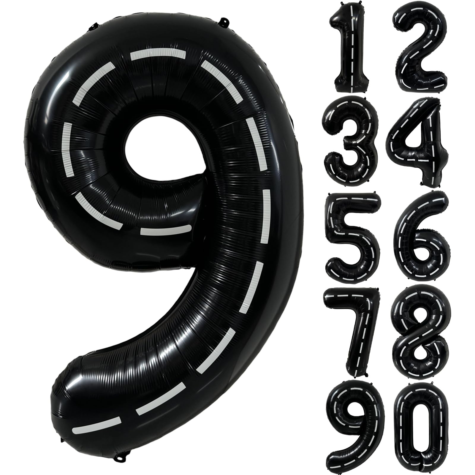 Red 0 balloon 40 Inch Giant Helium Foil Number 0 to 9 Red Balloon Birthday Wedding Party Digital Decorations (Number 0) — view 21