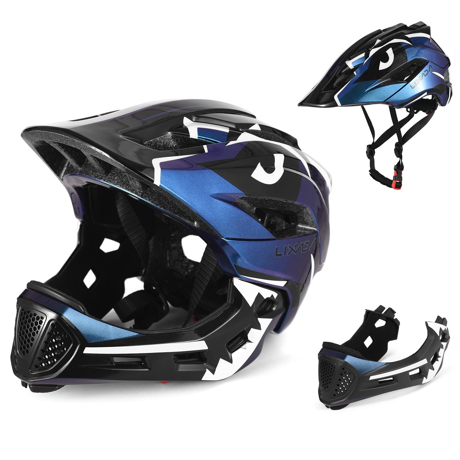 Lixada Cascos de Bicicleta Niños Casco Integral Desmontable Casco de Seguridad Deportivo para Bicicleta Skateboarding Roller Skating Ruedas