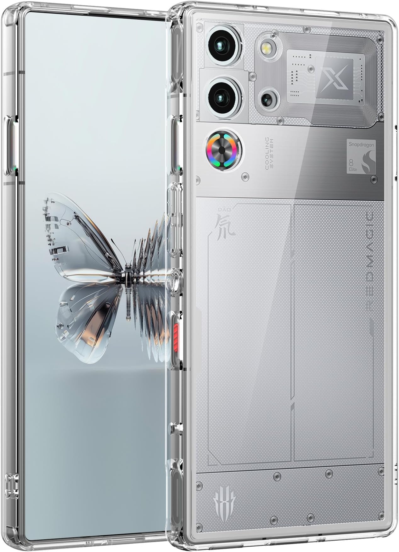 Case for Red Magic 10 Pro/Red Magic 10S Pro, Crystal Clear Hard Cover Soft TPU Bumper Shockproof Rugged Phone Case - Transparent