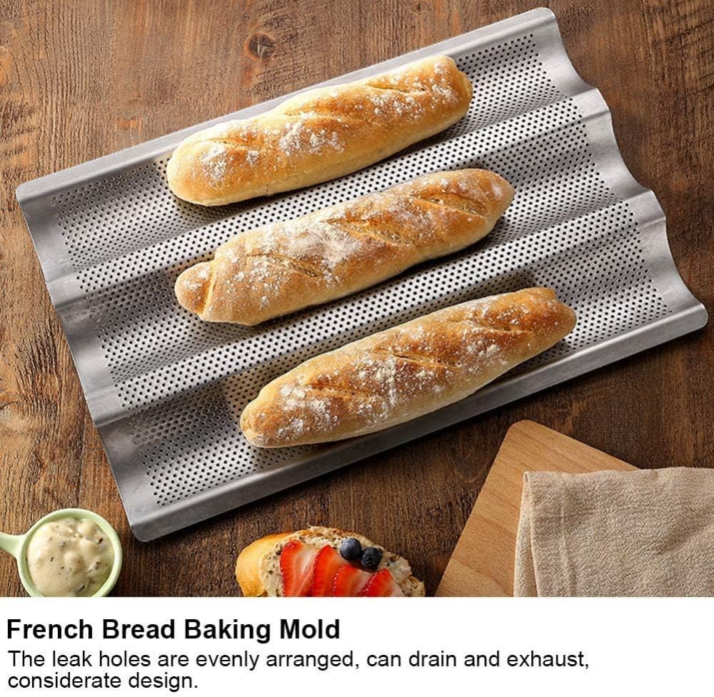 qiuqiu Baguette Mold, Stainless Steel Baguette Baking Tray, Gatherings of Friends for Afternoon Tea