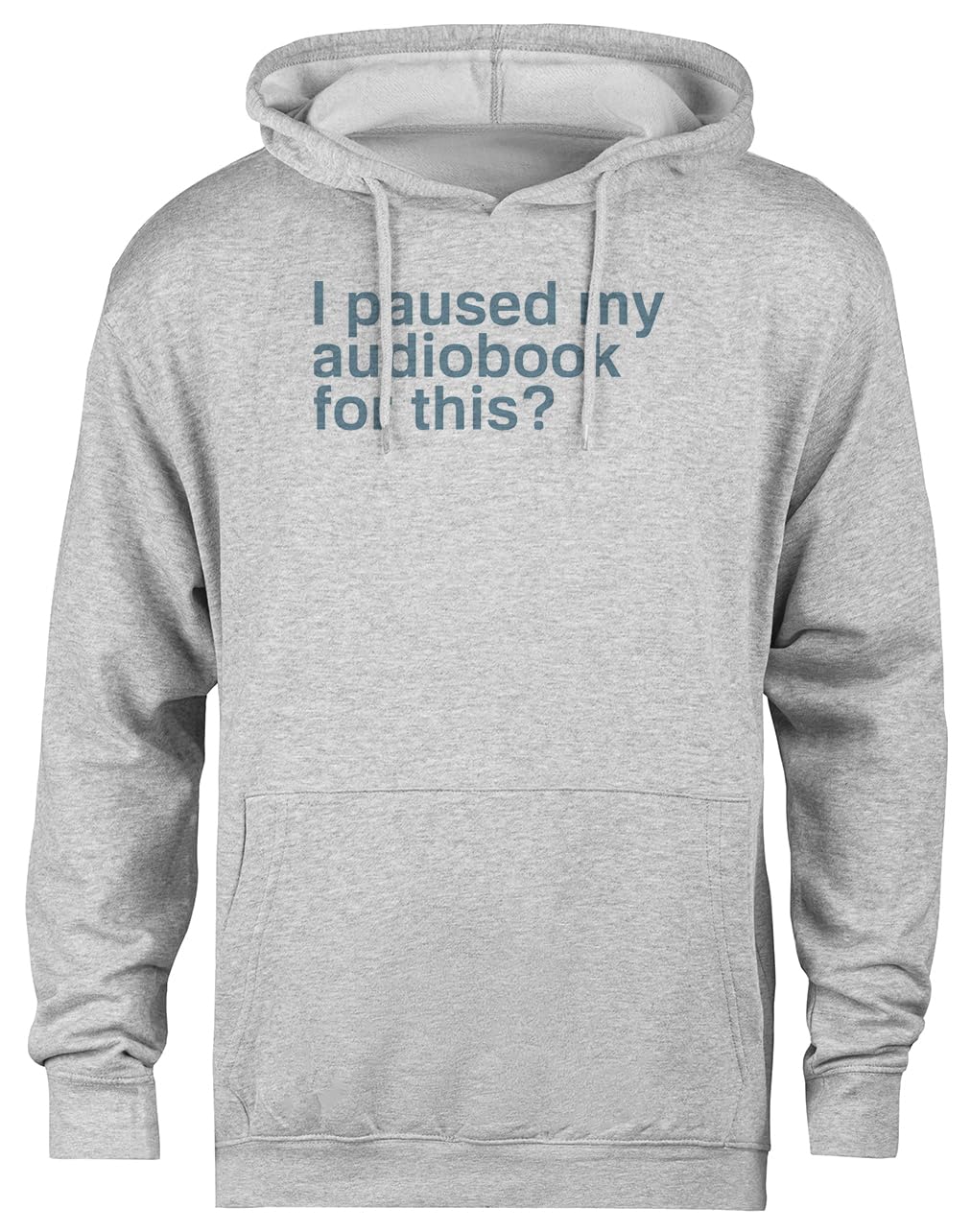 Wstrzymałem Słuchanie Audiobooka Szara Bluza Z Kapturem Unisex Bez Płci Unisex Grey Hoodie Genderless Pullover