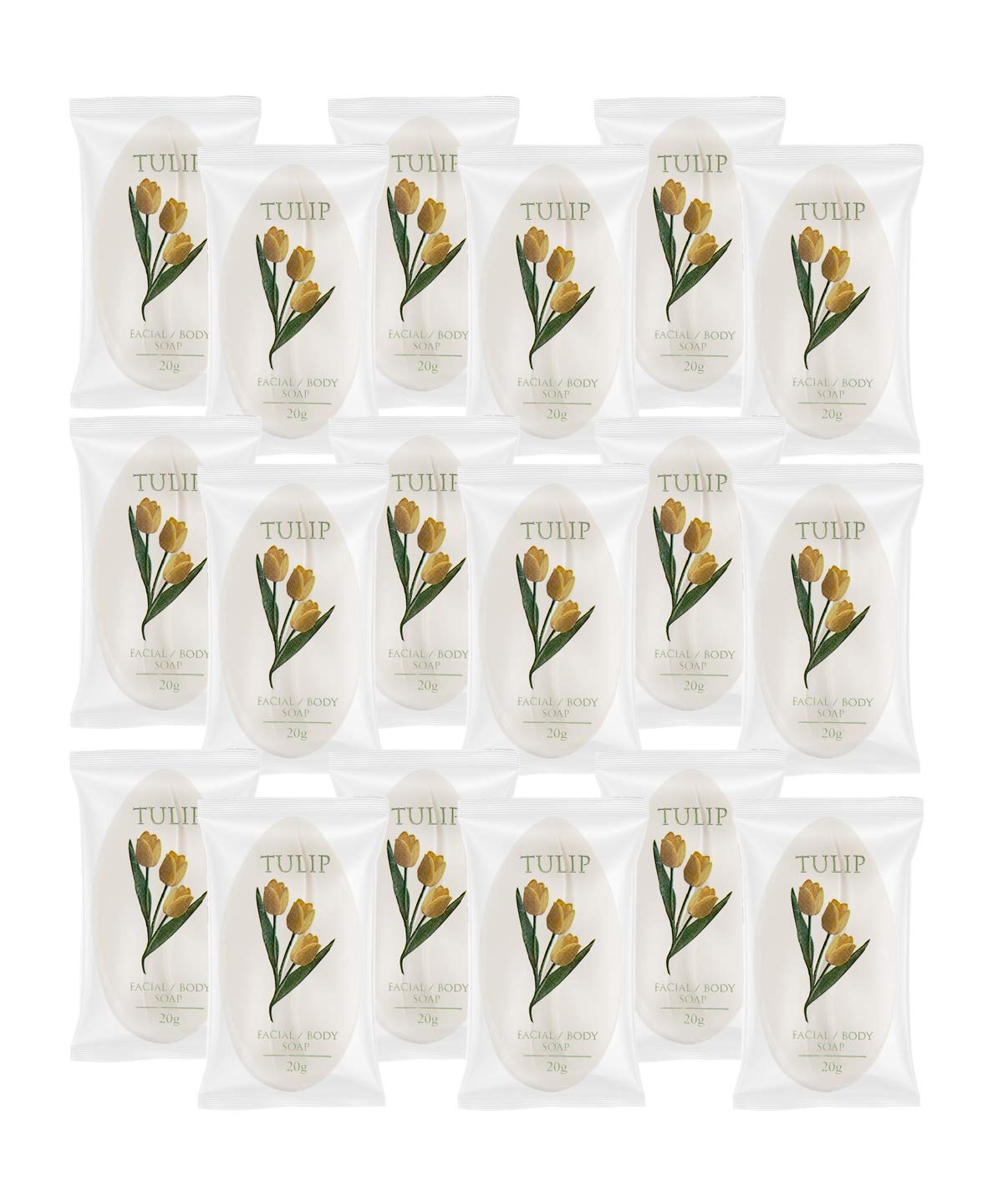 tulip 204 count travel/spa facial body soap 0.7 ounce hotel size in bulk individually wrapped scented with a fresh fragrance