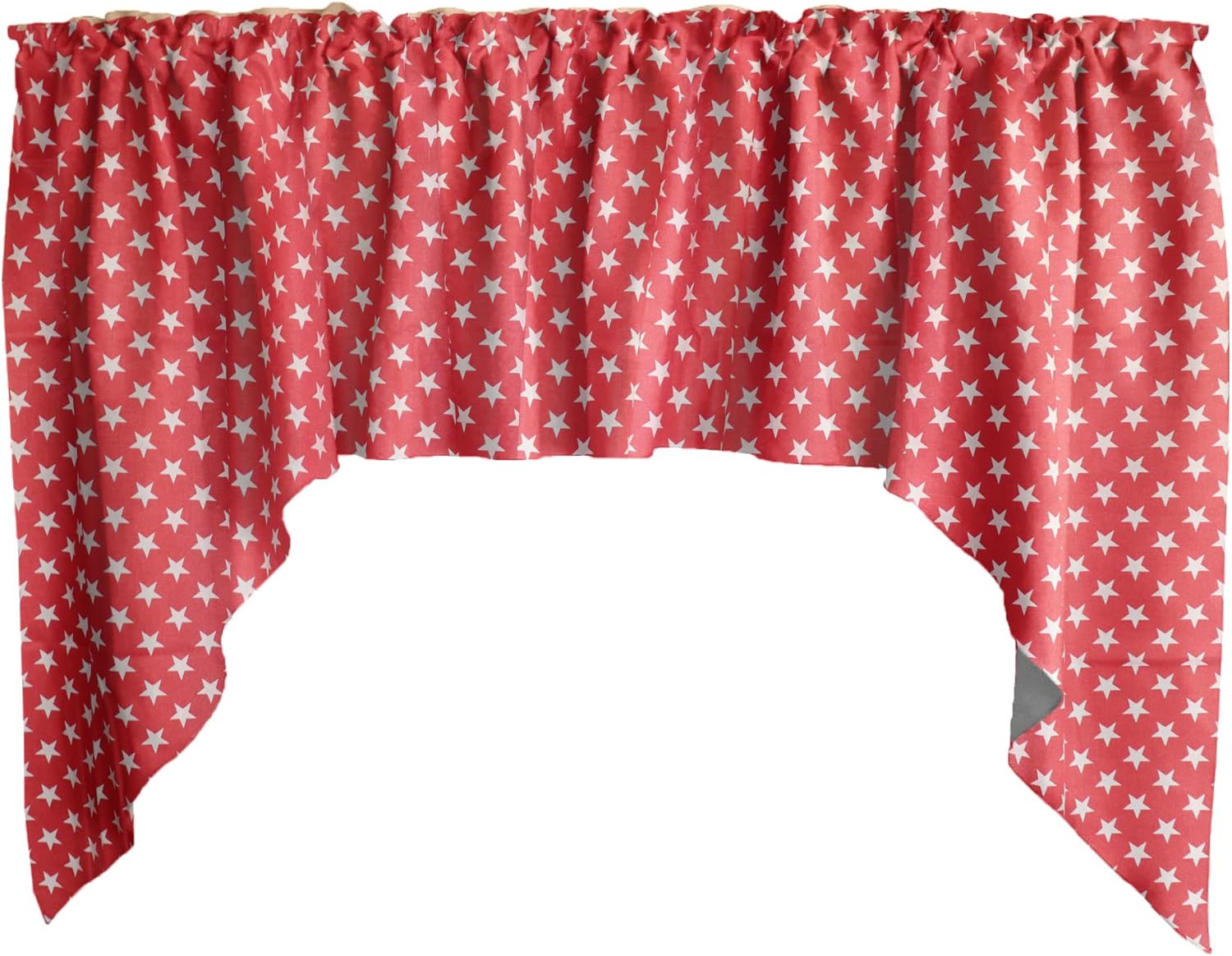 Zen Creative Designs Stars Patriotic Print Swag Cotton Window Valance Independence Day Home Décor Bedroom Nursery Kitchen Window (Navy)