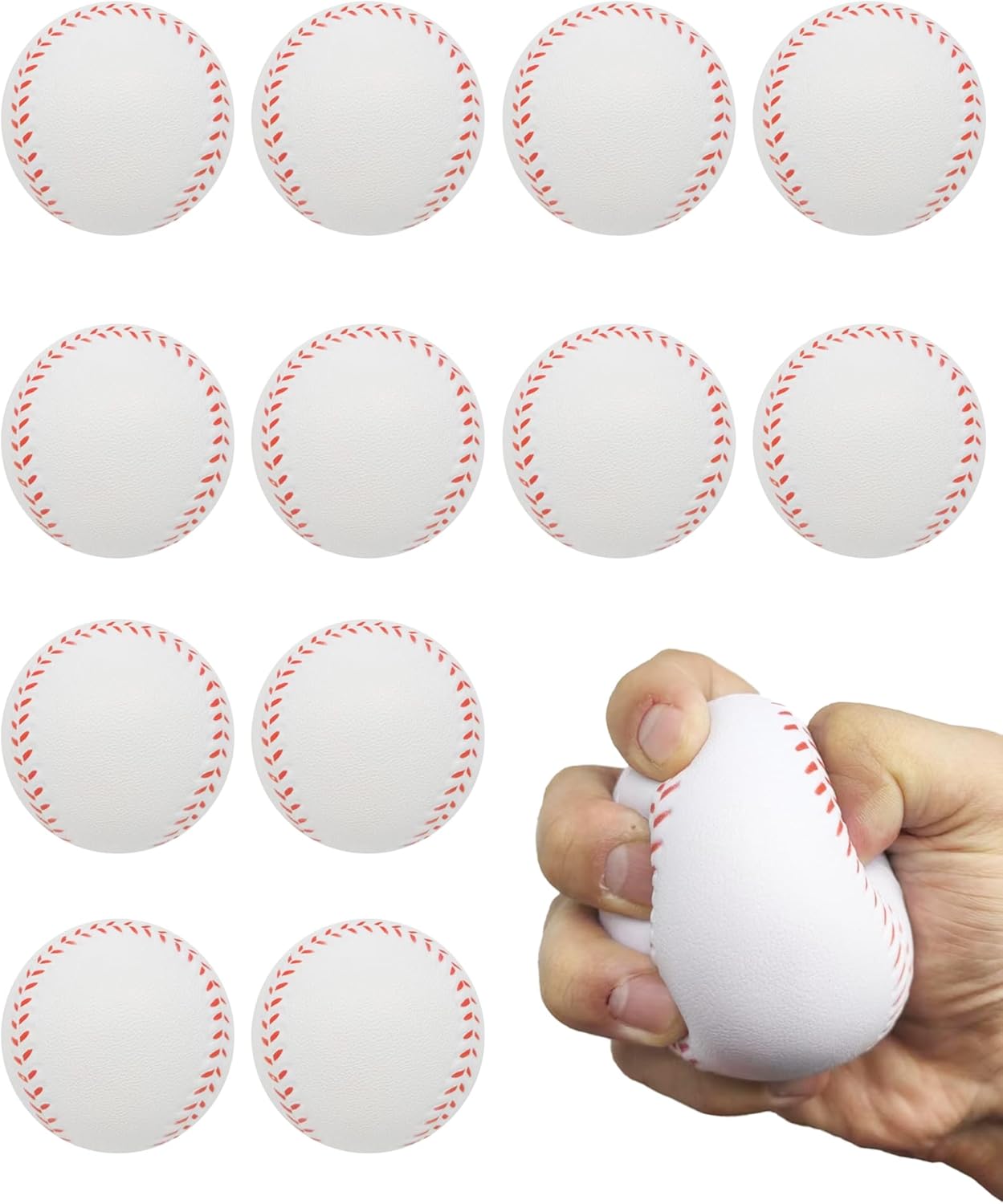 Ifaeveus 12 Pack Foam Baseballs & Softballs Soft