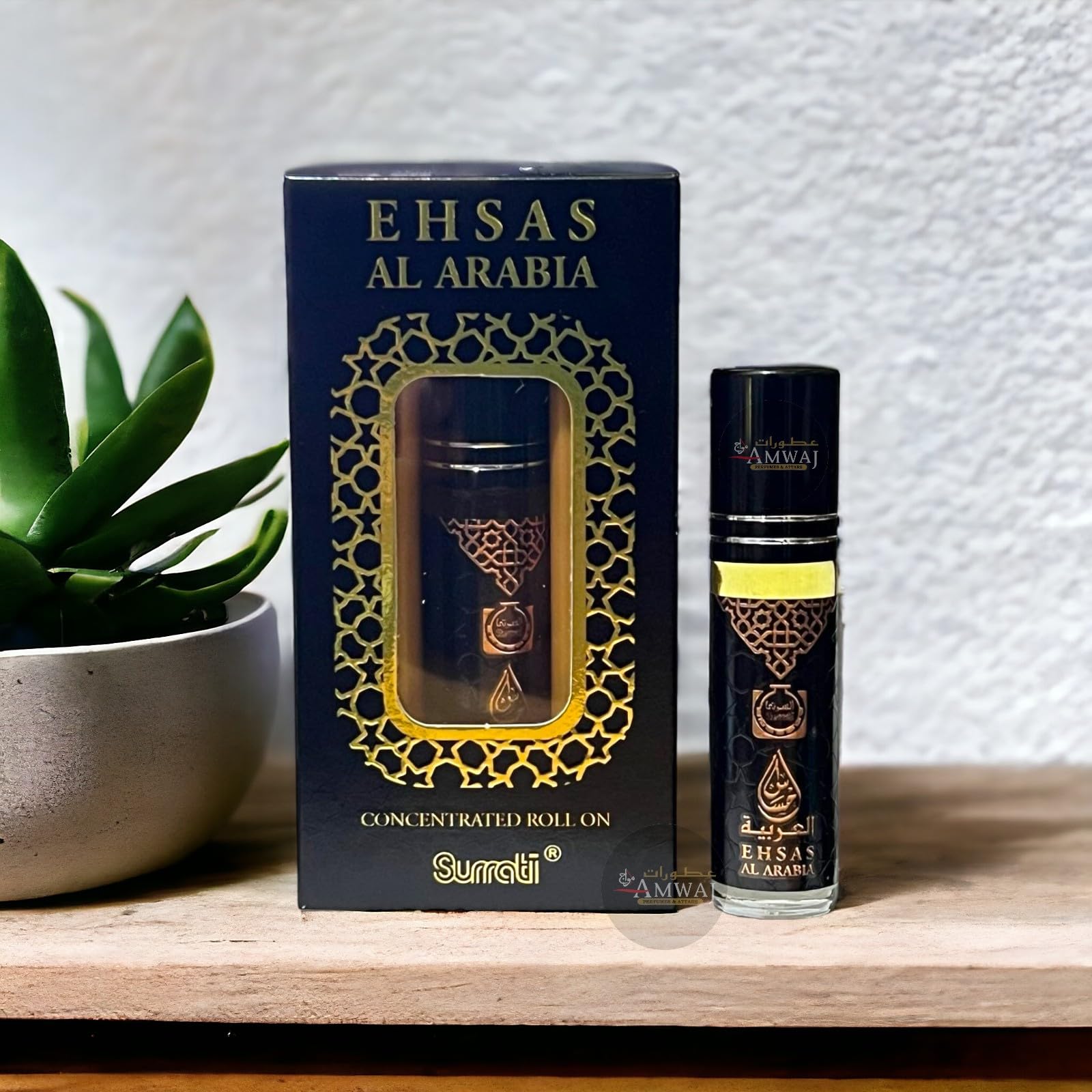 EHSAS AL ARABIA - 6ML Perfume Oil Rollon by Surrati, Made in Holy Makkah, Kindom Of Saudi Arabia/UAE