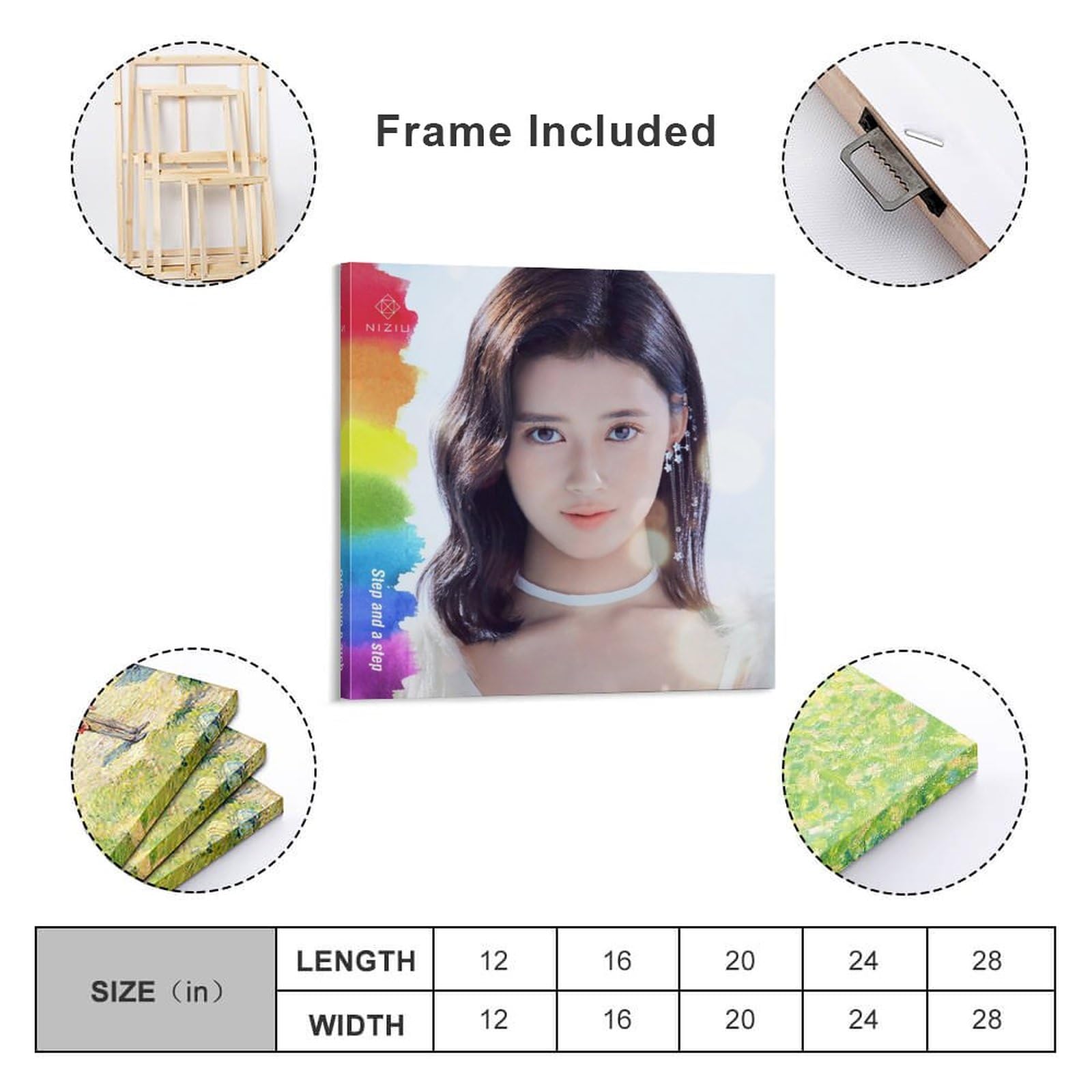 Amazon.co.jp: RIMA リマ NiziU ニジュー STEP AND A STEPキャンバス