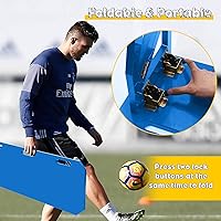 Vista 5 de Mejora de tablero de rebote de fútbol de 3 ángulos, pared de fútbol portátil para adultos y niños, equipo de entrenamiento de fútbol plegable