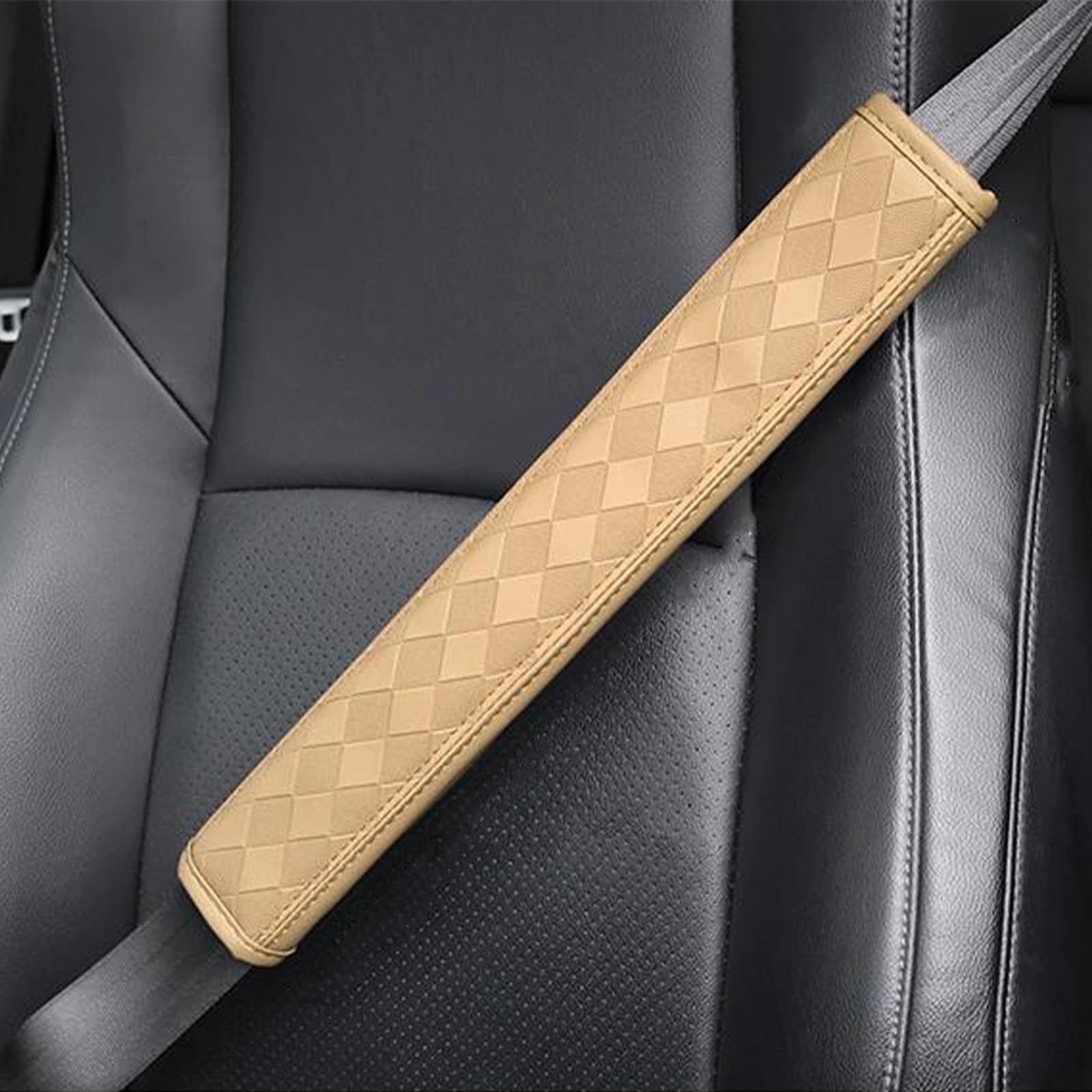 LIGENUS 2 Pcs Car Seat Belt Cover Pads for Mercedes Benz S Class S Classe S Clase S Klasse W220 W221 Anti-Wear Comfort Eatbelt Protector Pads,