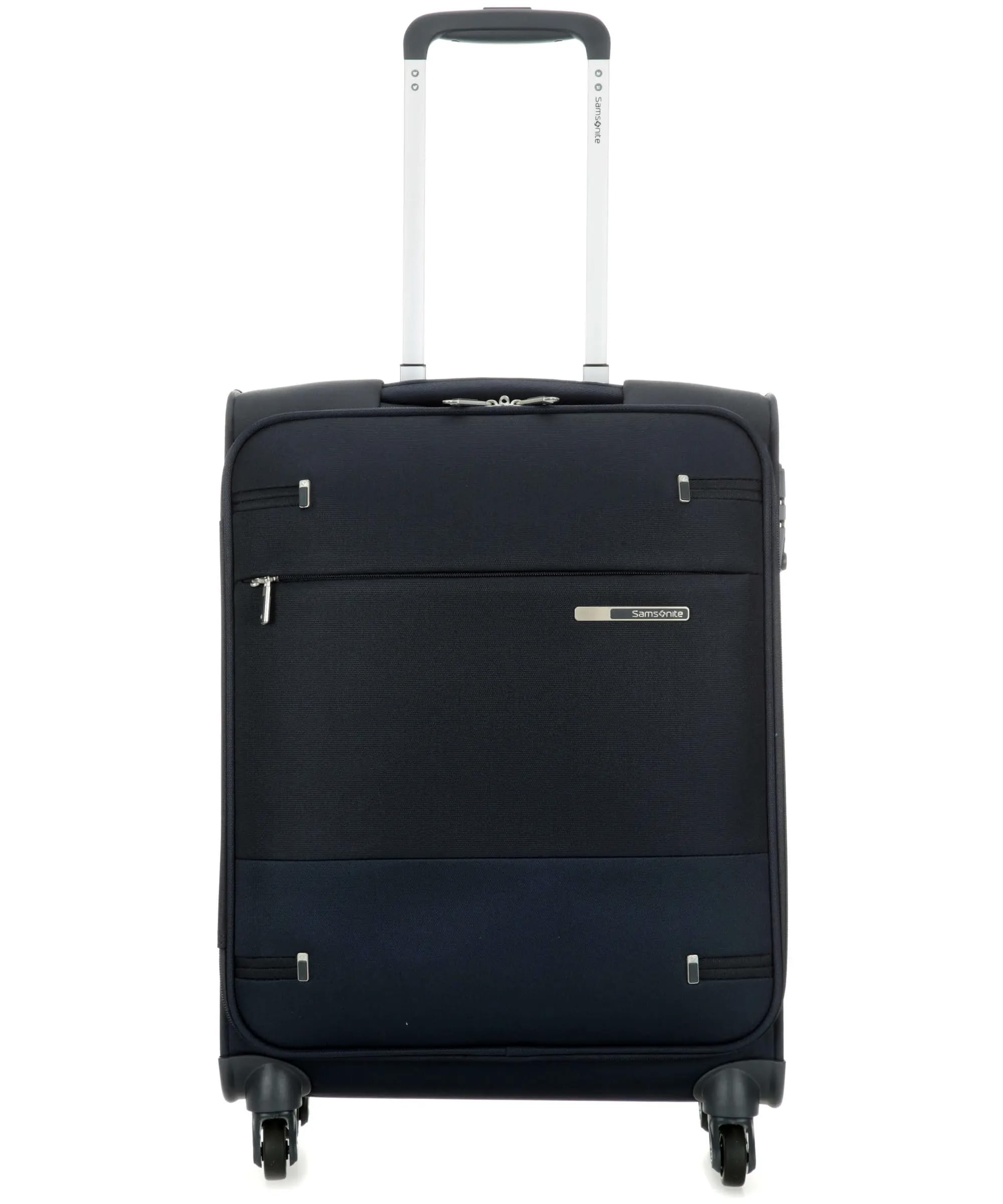 Base Boost - Hand Luggage Suitcase 55 x 40 x 20 cm, Soft Luggage Cabin Trolley Suitable for Most Airlines, Including Ryanair & easyJet, TSA Lock, Lightweight, 39 L, Navy Blue