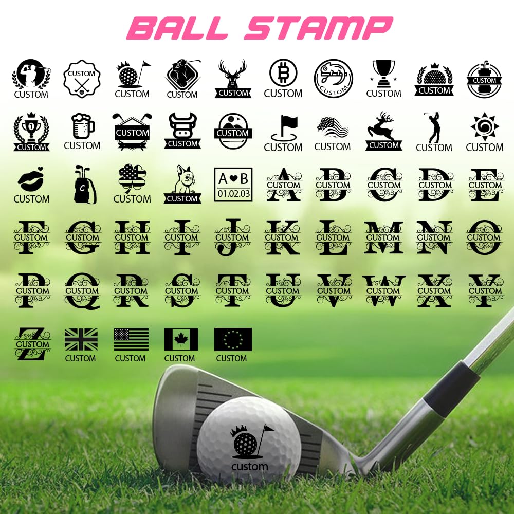 ORYG Custom Golf Ball Stamps with Personalized Name Graphics,Reusable Golf Ball Waterproof Marking Tool,Funny Golfer Gifts,Golf Accessories. (Create Your Own)