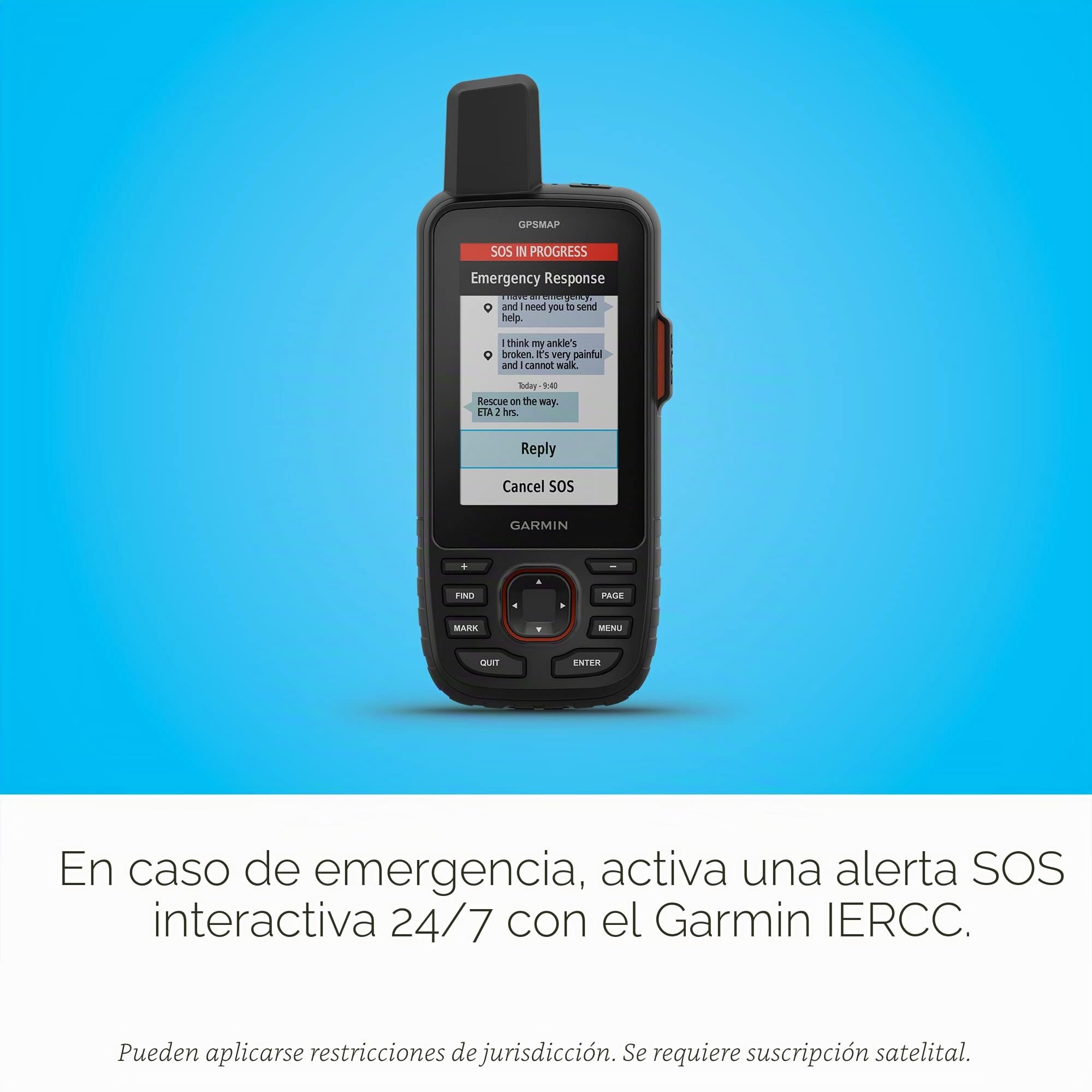 Garmin GPSMAP 67i GPS de Mano Resistente con tecnología satélite inReach®, mensajería bidireccional, SOS Interactivo, mapeo