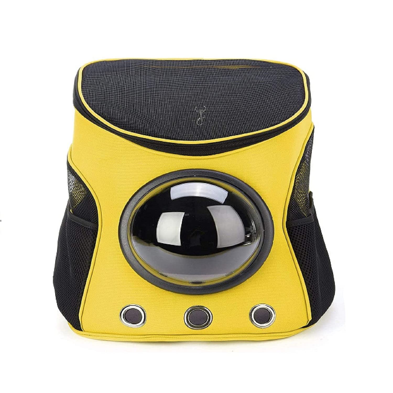 Emily Pets Pet Backpack Astronaut Capsule Pet Cat Dog Puppy Backpacks Transparent Bag Carrier Outdoor Double Shoulder with Head Window Travel Bag Breathable 35x31x25cm(Yellow) (B09DL22QVY) Amazon Price History, Amazon Price Tracker