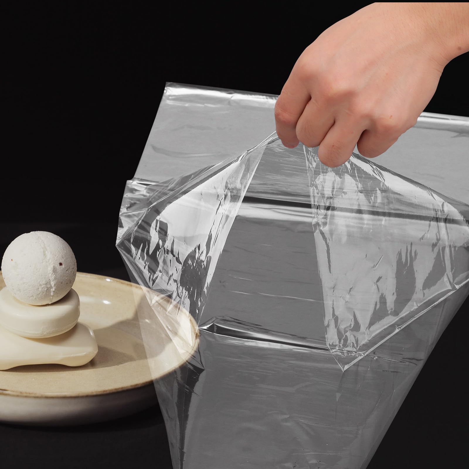 KICHOUSE Durchsichtige Schrumpfbeutel für Selbstgemacht Projekte 100 Stück aus Pvc 15x21cm mit Einfachem Zartem Design und Vielseitige Verpackung von Geschenkkörben