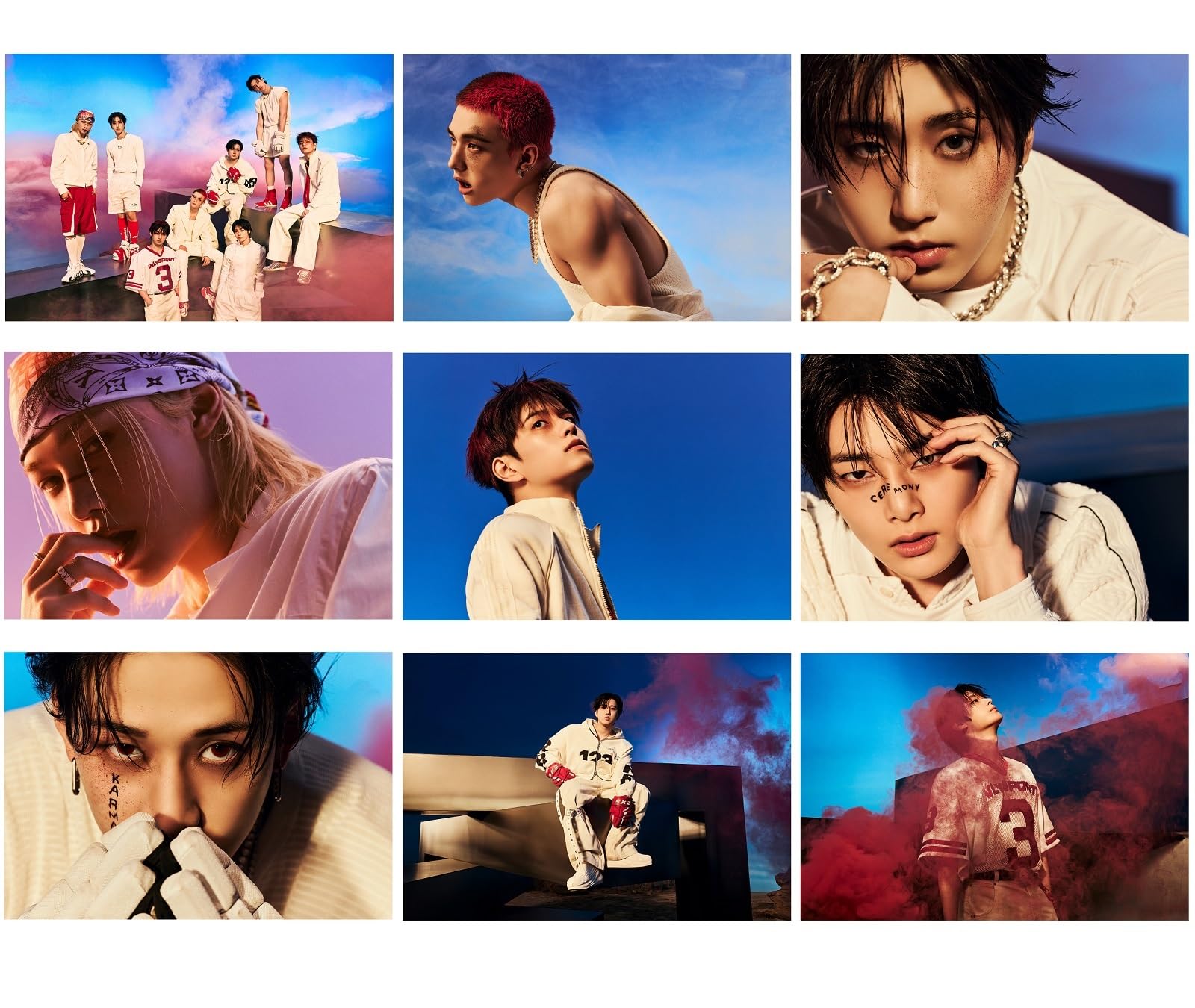 YiYiXiXi STRAY KIDS Posters, 9PCS Wall Art, Red, Contemporary, Music, Unframed, 8.3 x 11.8 inches, Home Decoration, Parties