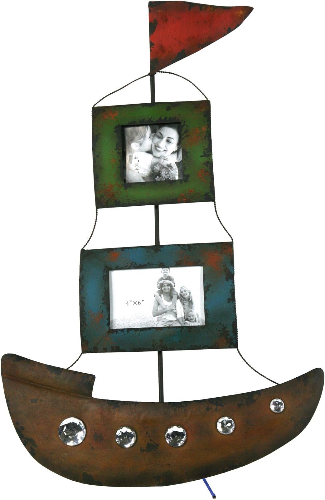 River Cottage Gardens A16964-BHUPS Wood Sailboat Picture Frame
