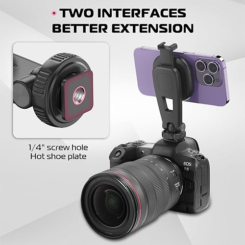 Miniatura 6 de ULANZI Soporte magnético para trípode MA23, adaptador magnético para teléfono, accesorio de trípode compatible con MagSafe solo para iPhone 12 13 14